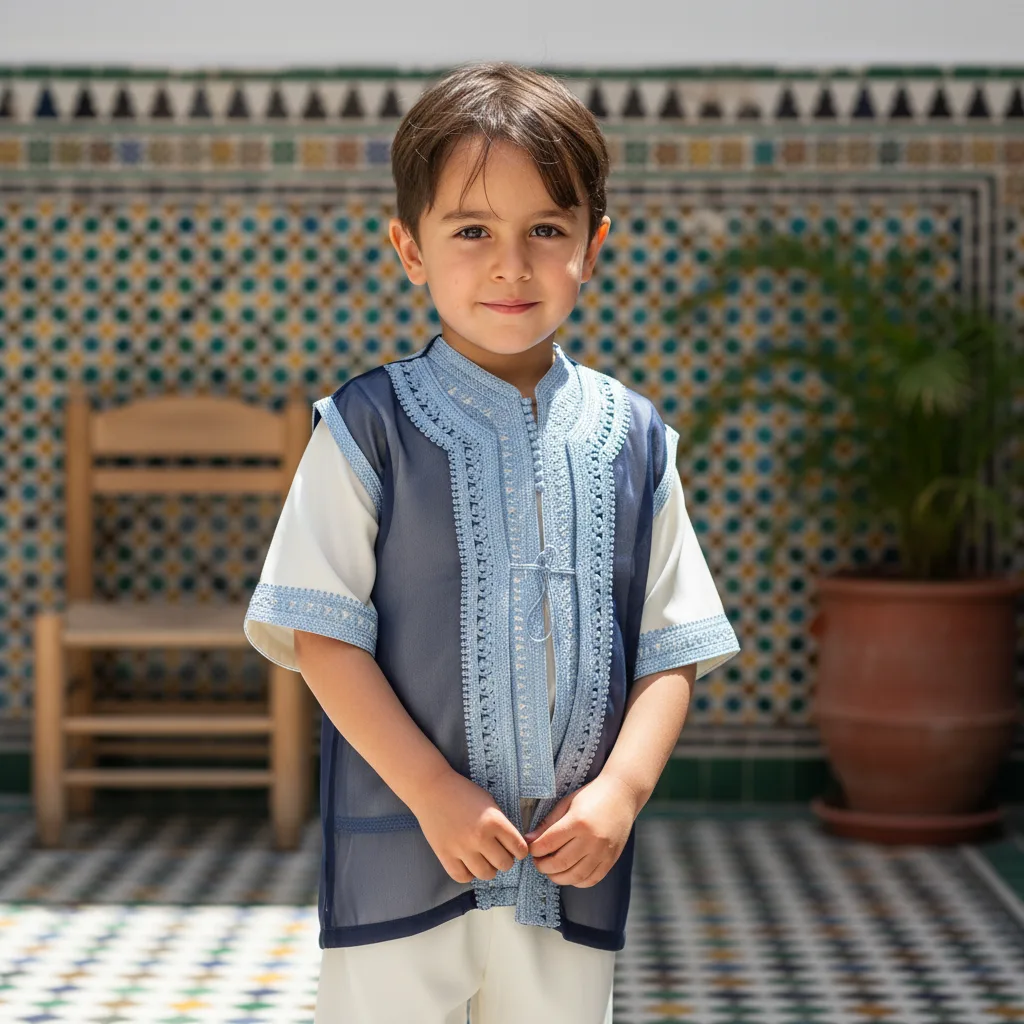 Jabadour Bleu Ciel Traditionnel pour garçon — En Stock Orabeldi