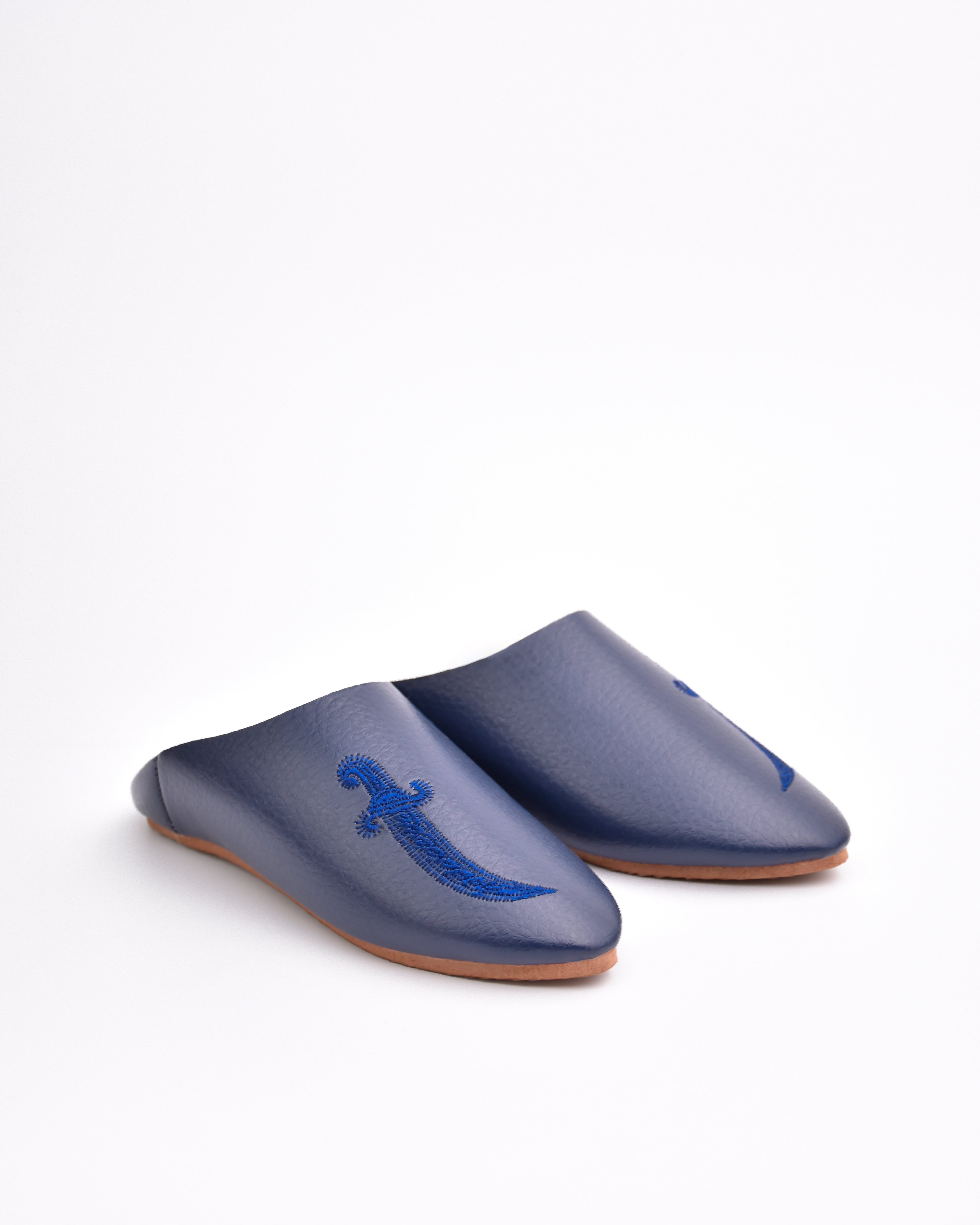 Balgha - Bleu marine — Haute Couture Marocaine Orabeldi