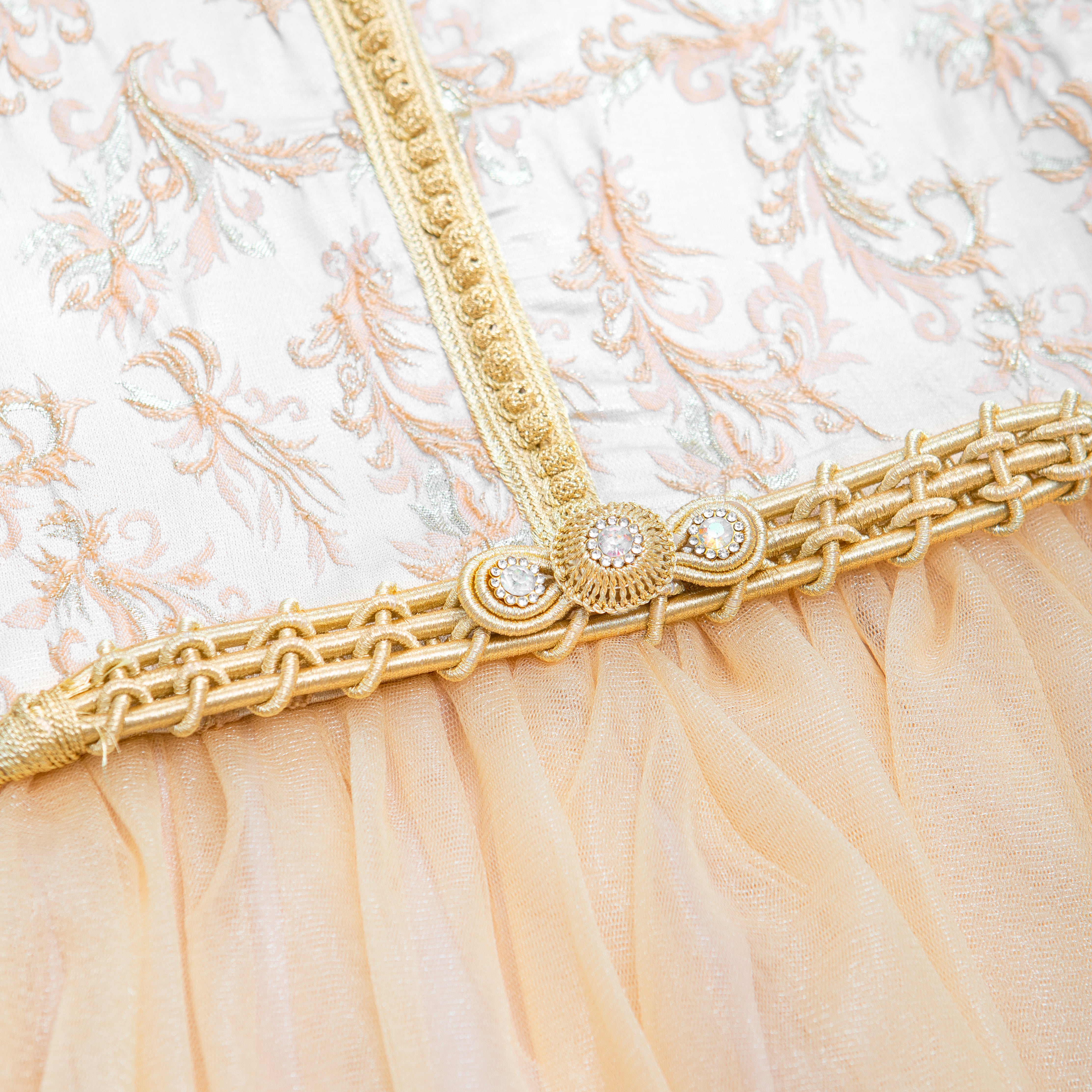 Caftan - Beige bud pour fille Thumbnail 3