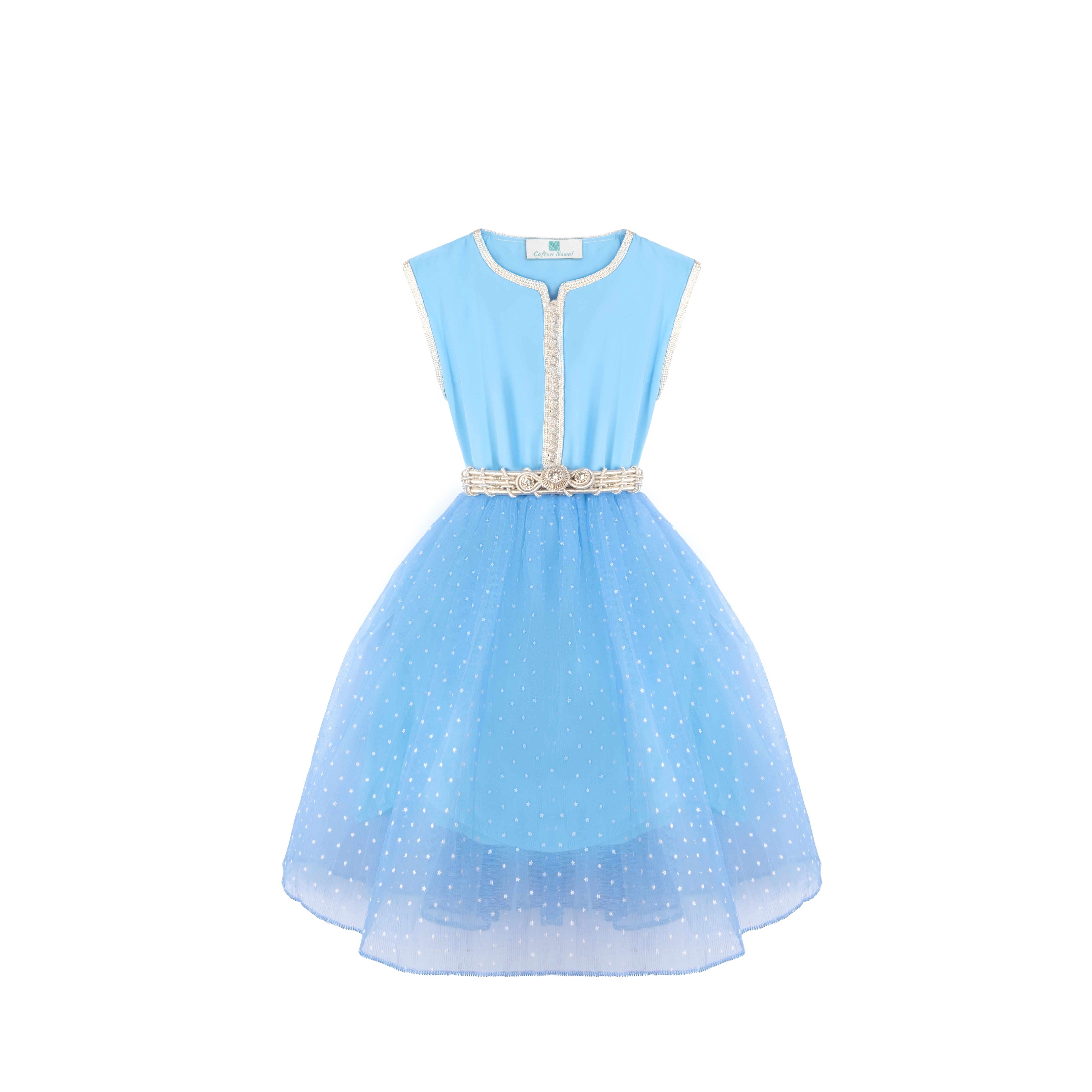 Caftan - Bleu étoile pour fille Thumbnail 2