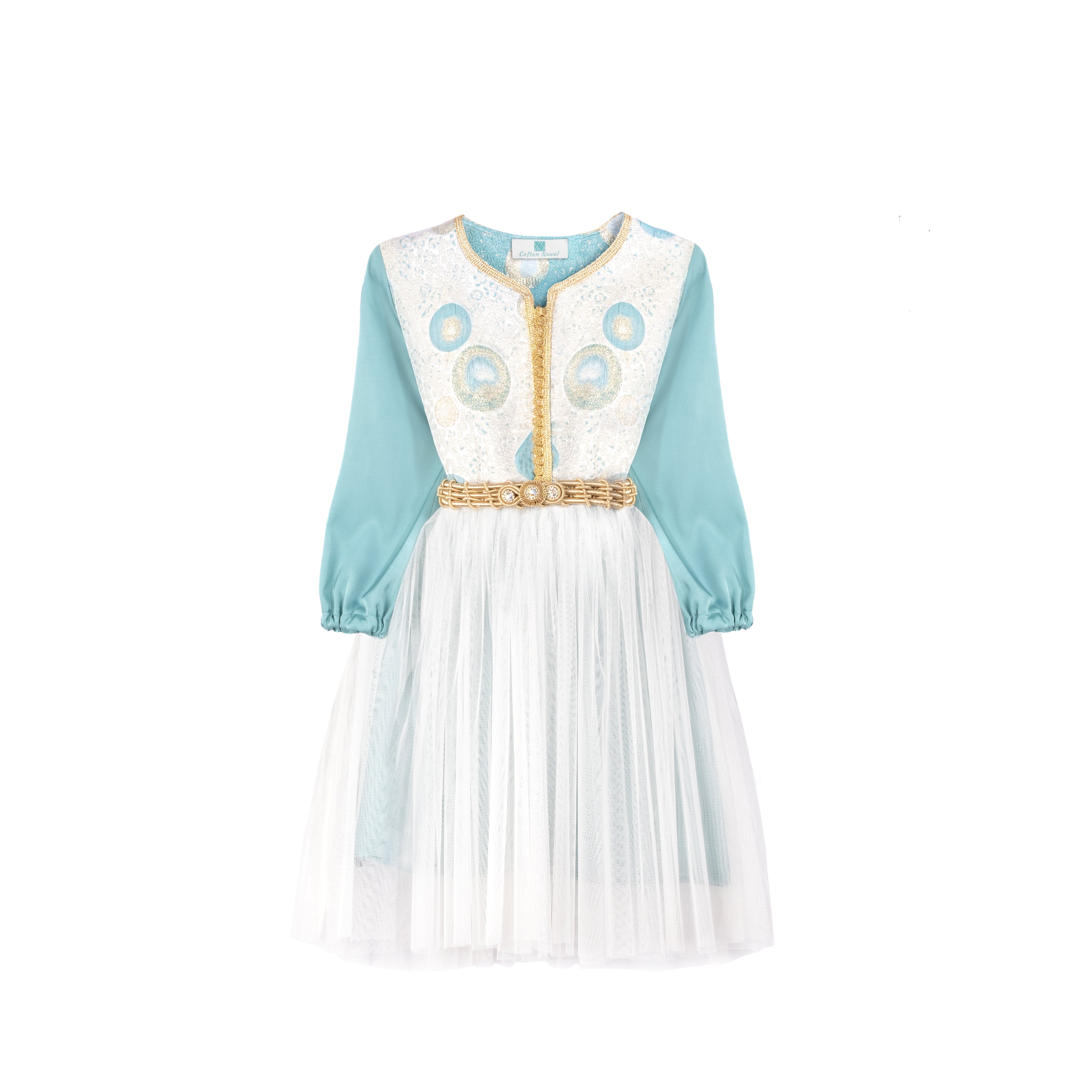 Caftan - Bleu glacier pour fille Thumbnail 2