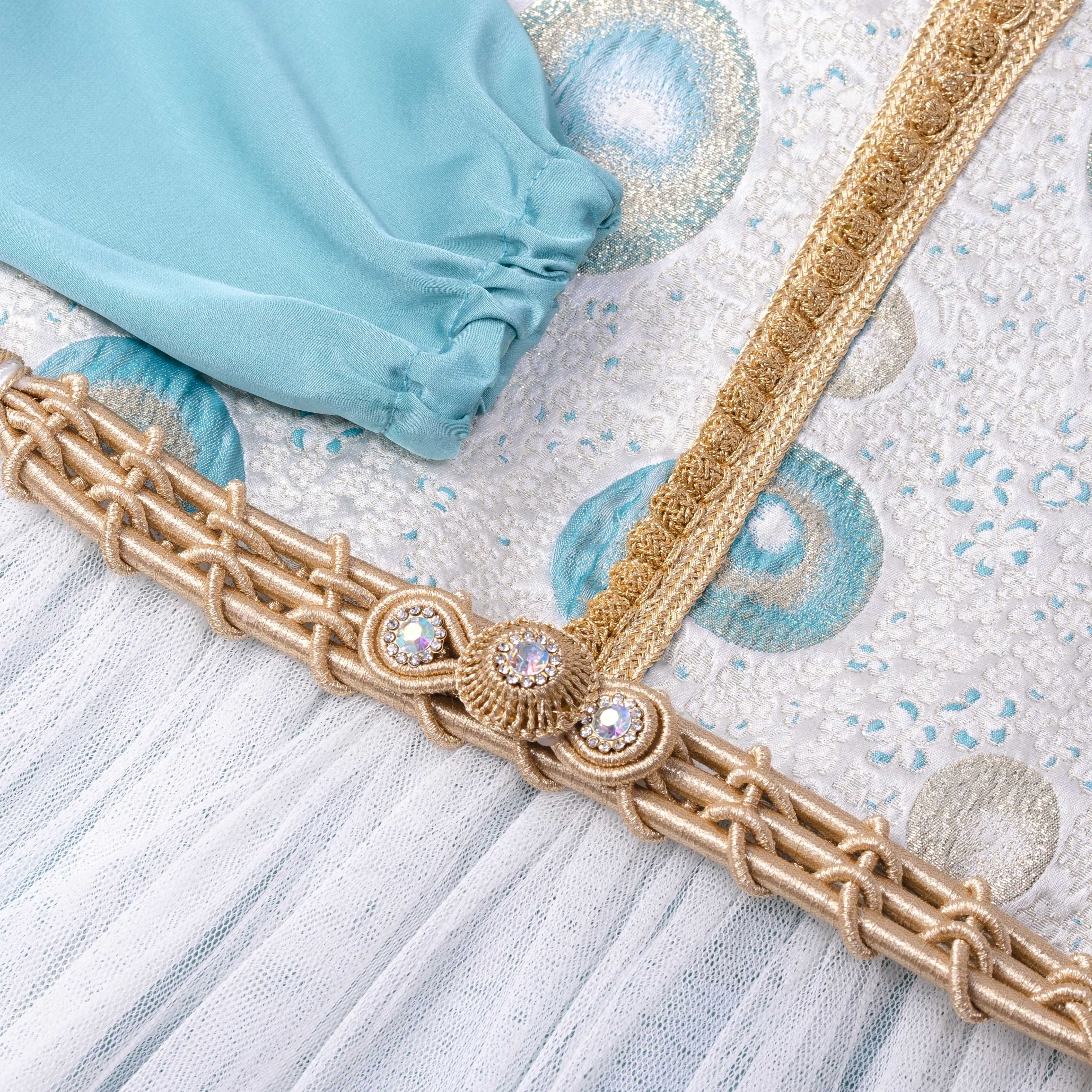 Caftan - Bleu glacier pour fille Thumbnail 3
