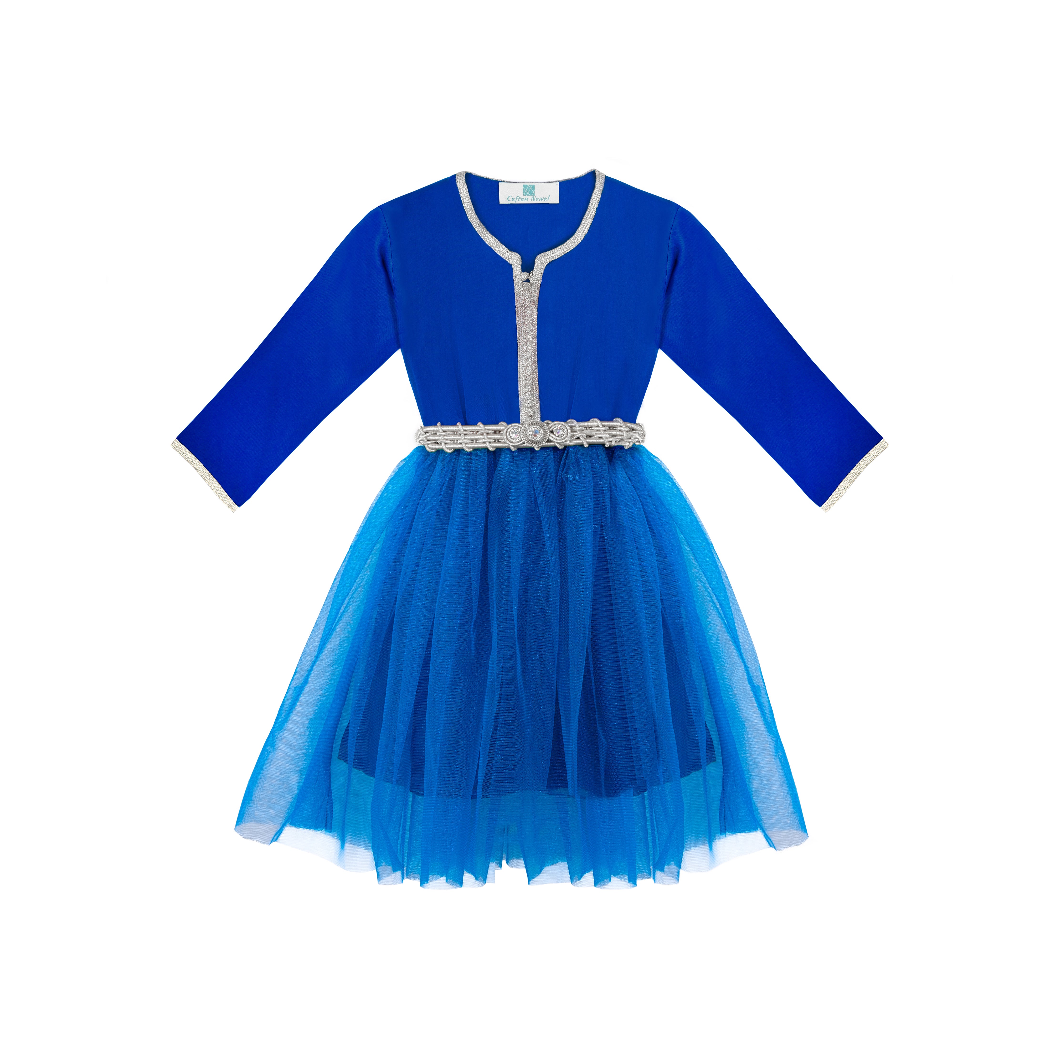 Caftan - Bleu Royal Azure pour fille Thumbnail 2