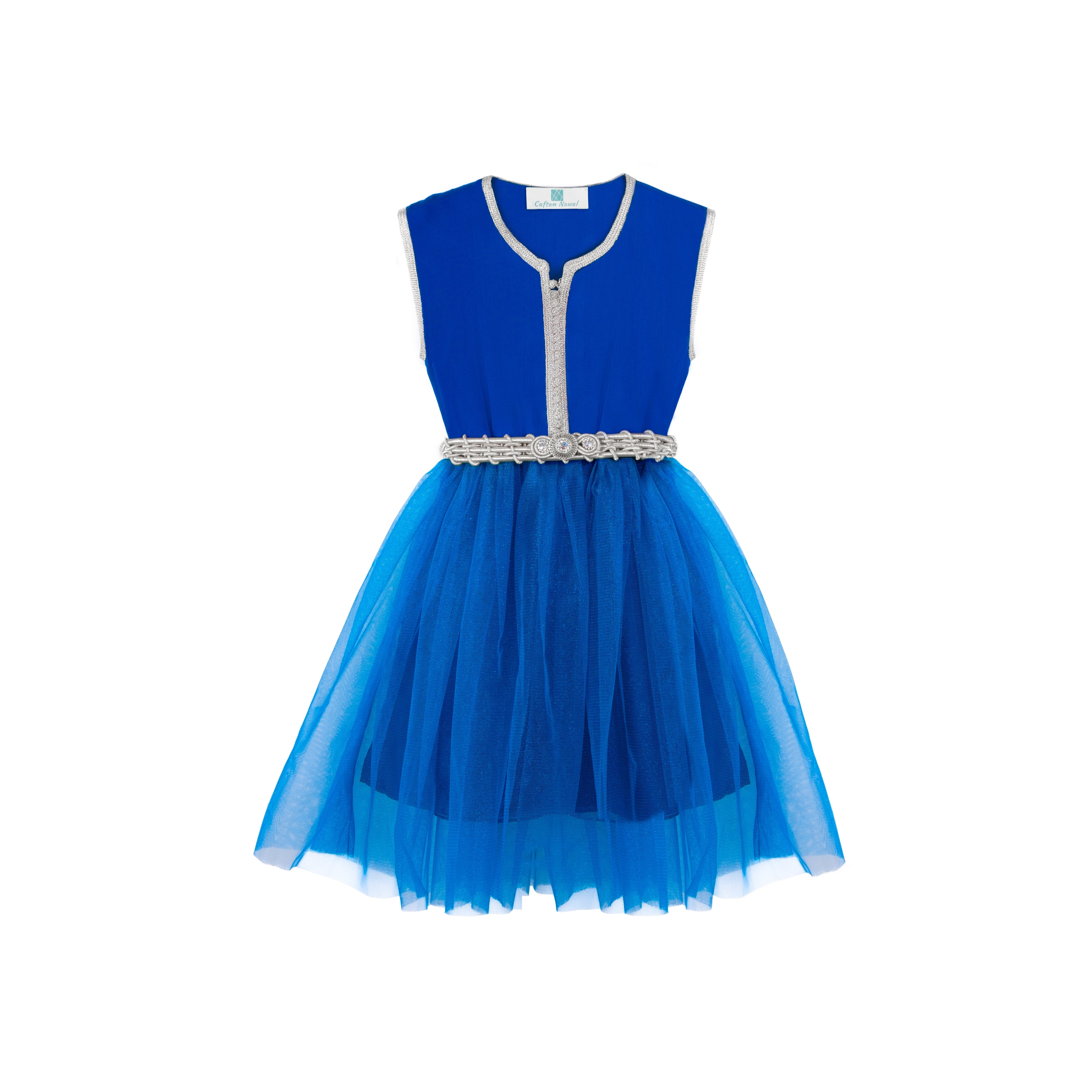 Caftan - Bleu Royal Azure pour fille Thumbnail 3