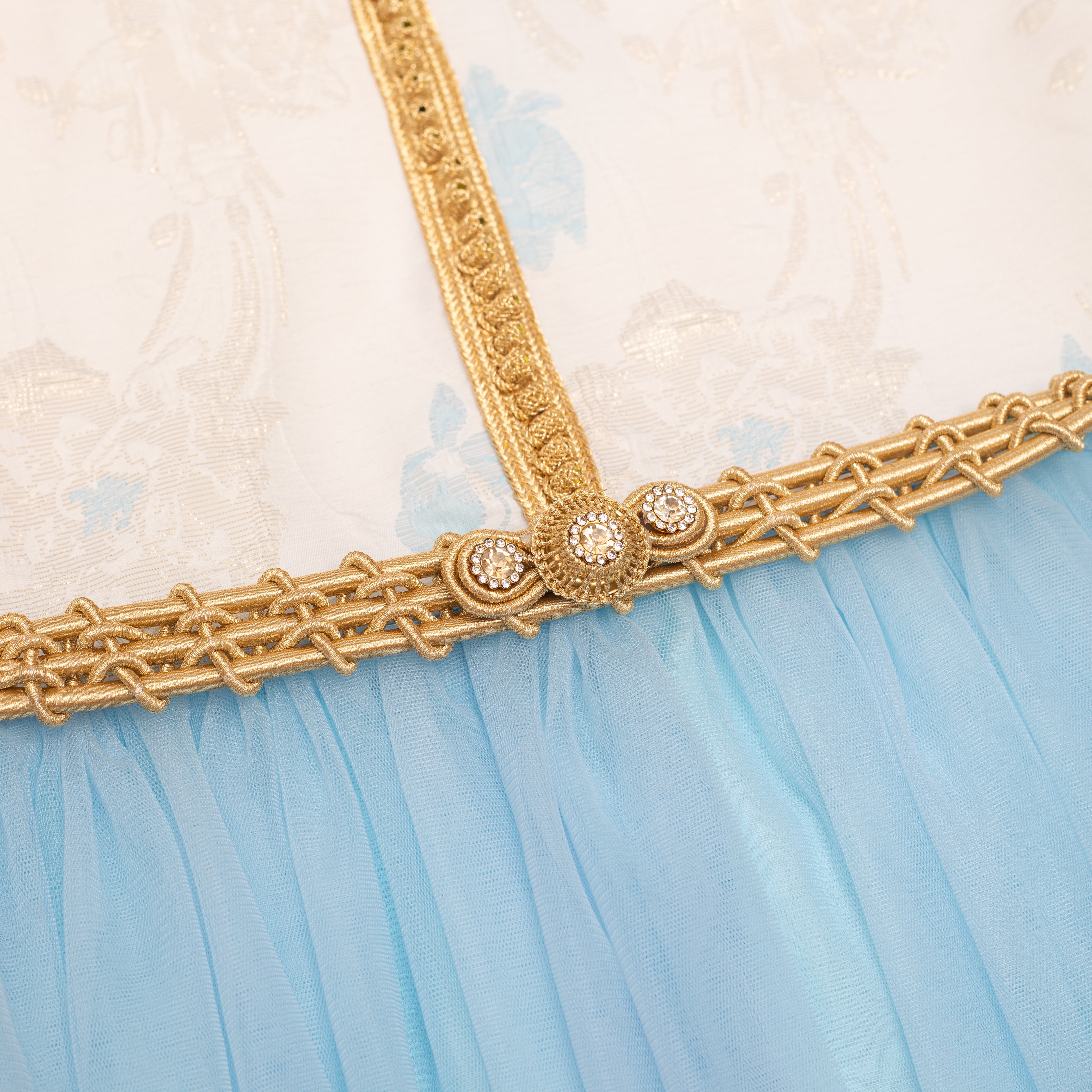 Caftan Blue bud pour fille Thumbnail 3