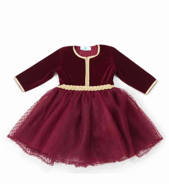 Caftan Impérial Grenat pour fille Thumbnail 3