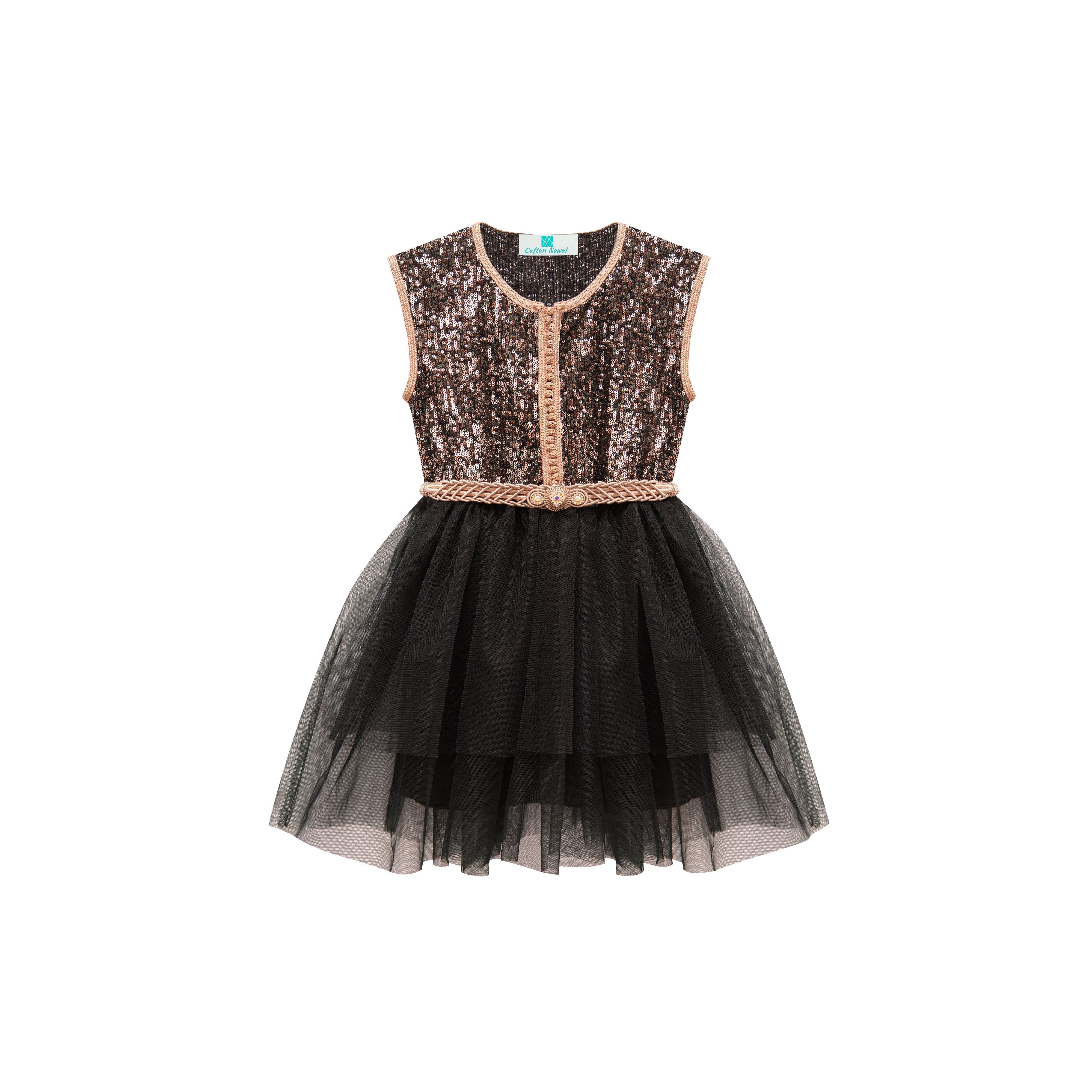 Caftan - Noir Eclat pour fille Thumbnail 2