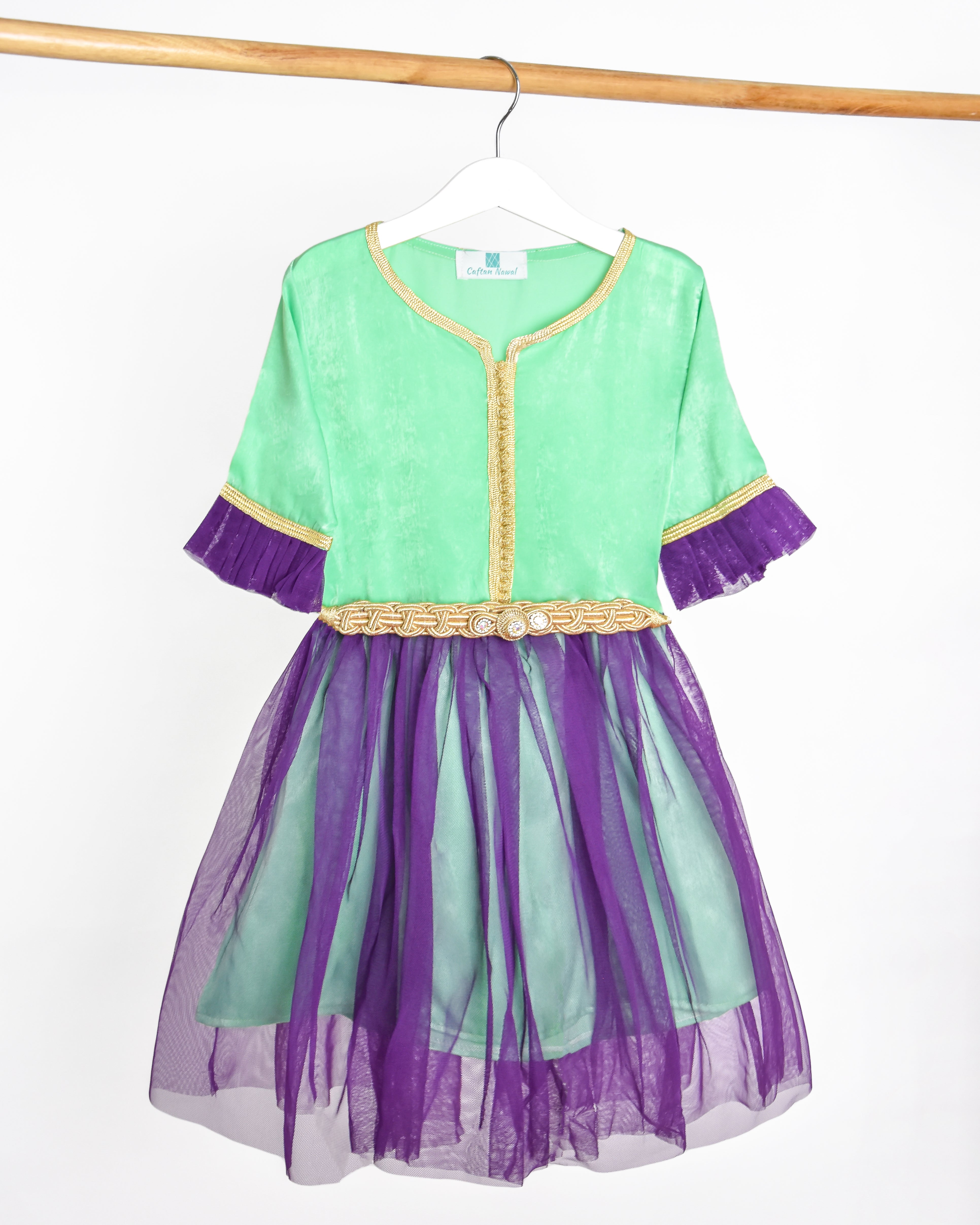 Caftan - Pervenche pour fille Thumbnail 2