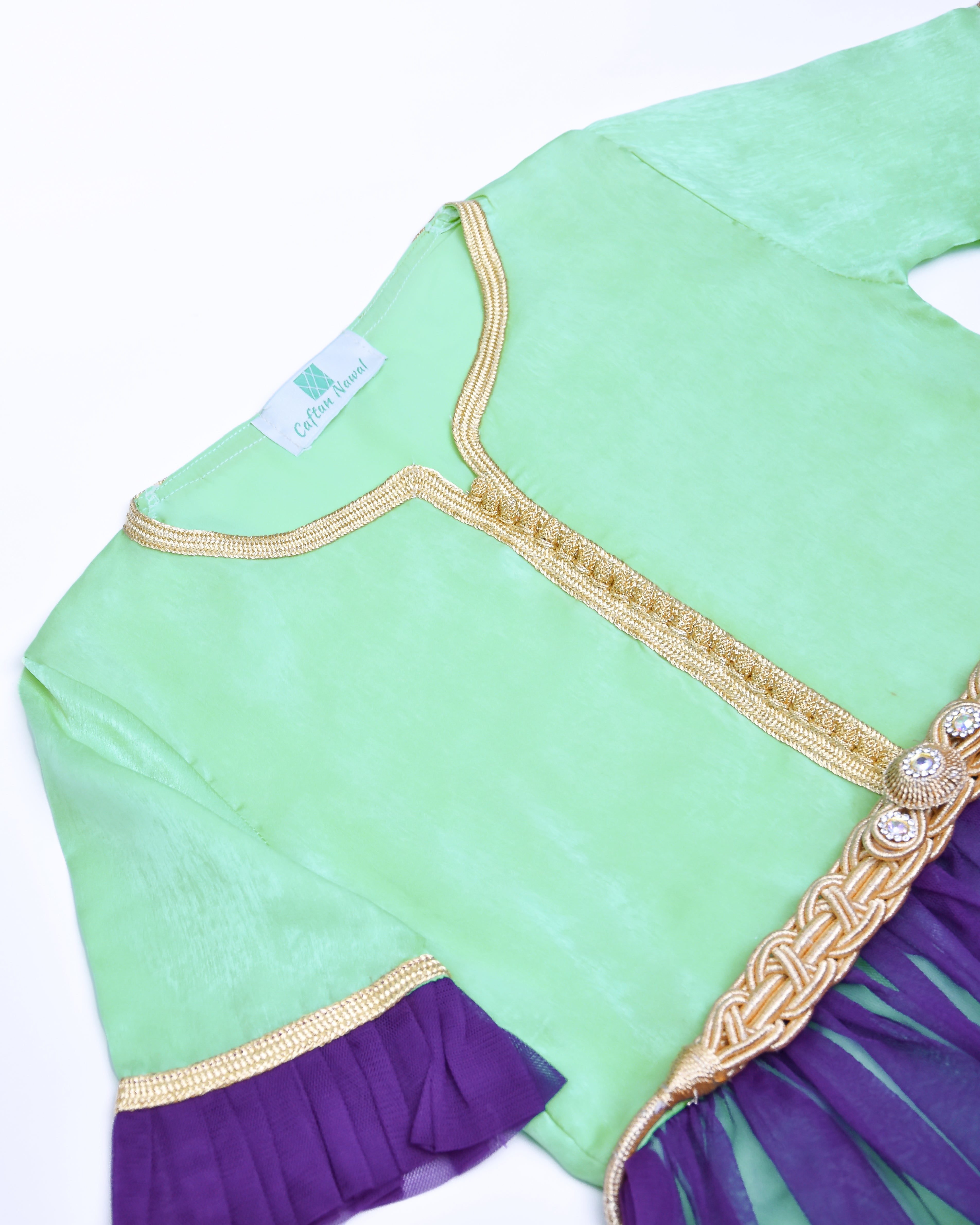 Caftan - Pervenche pour fille Thumbnail 3