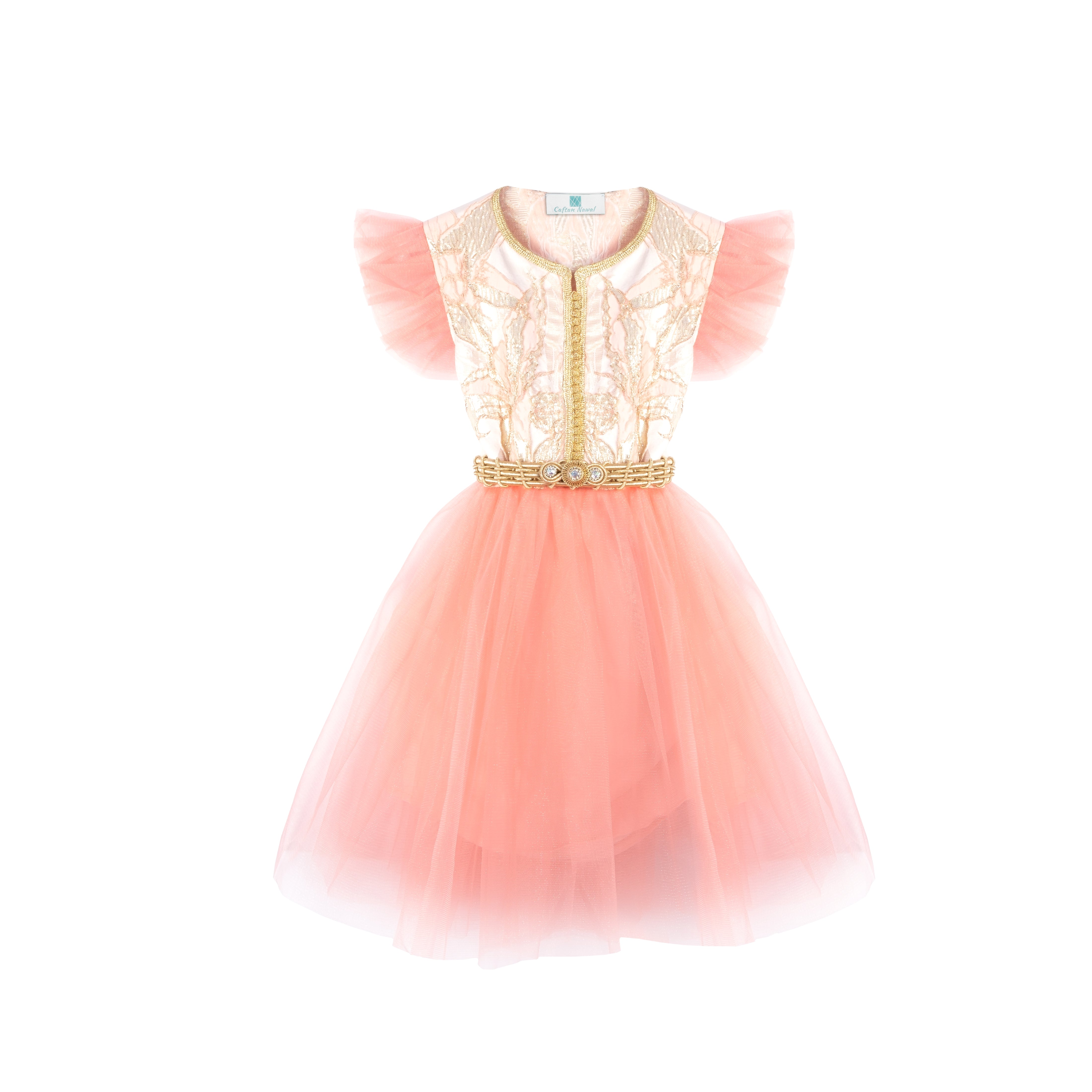 Caftan - Rose bud pour fille — Haute Couture Marocaine Orabeldi