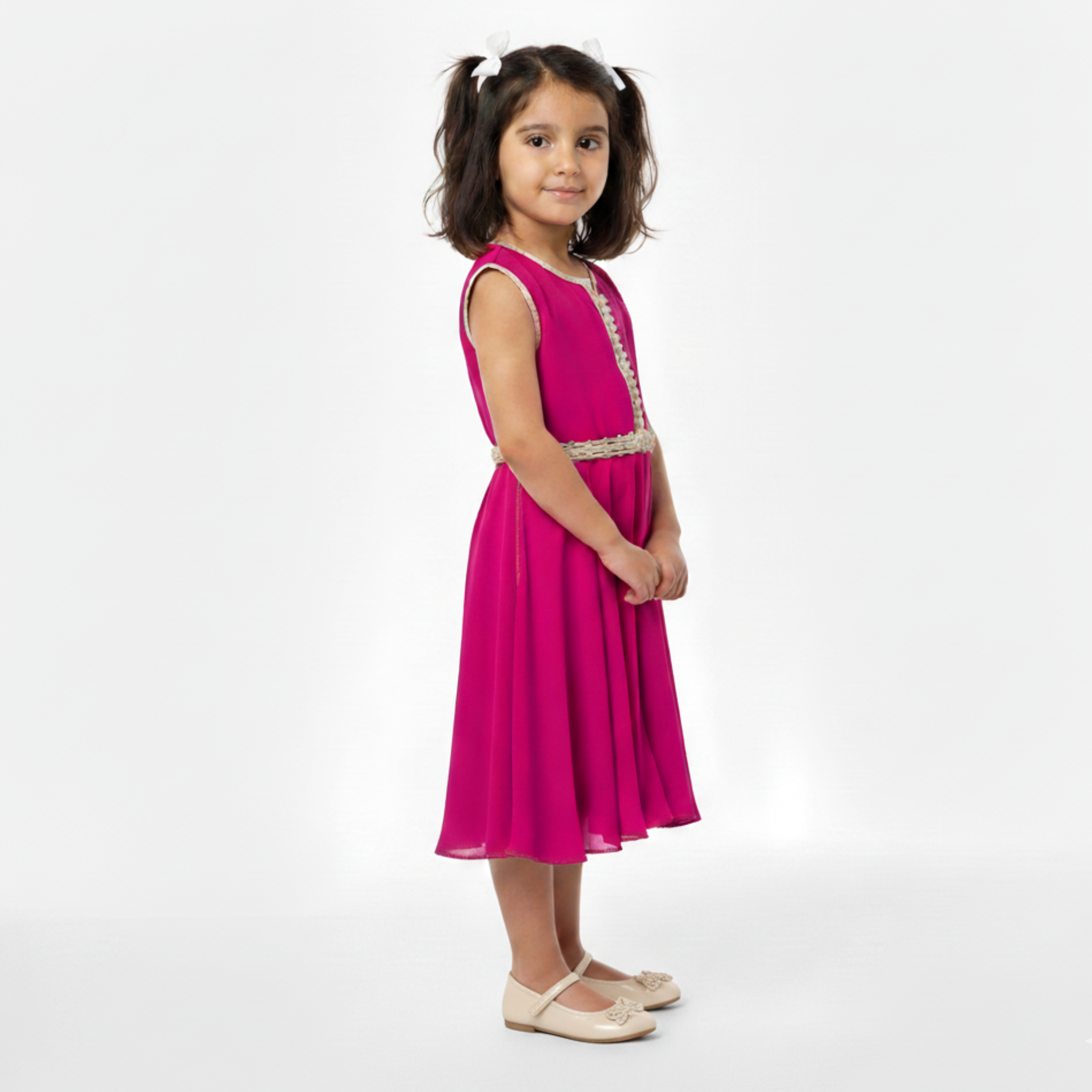 Caftan - Rose Framboise pour fille — Haute Couture Marocaine Orabeldi