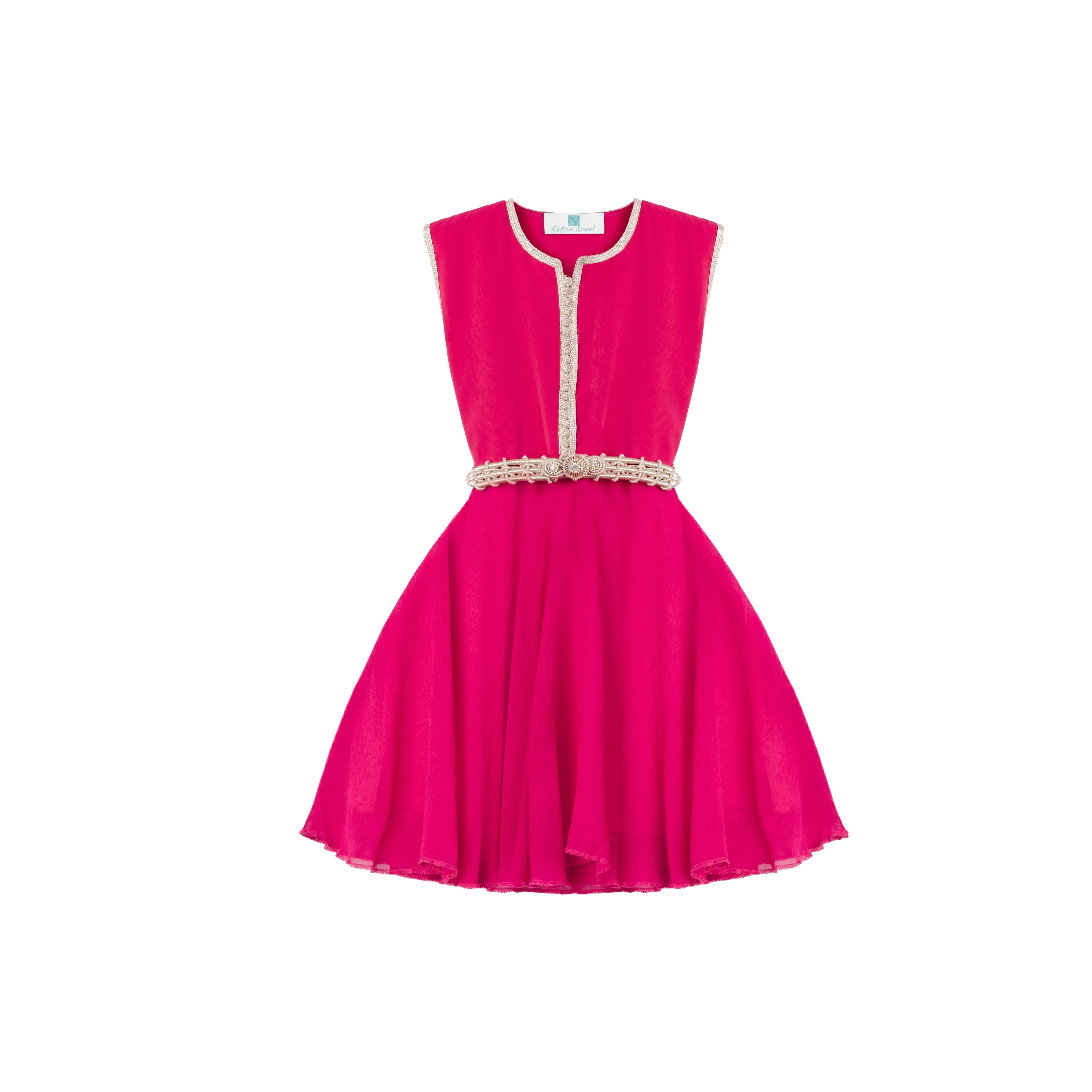 Caftan - Rose Framboise pour fille Thumbnail 3