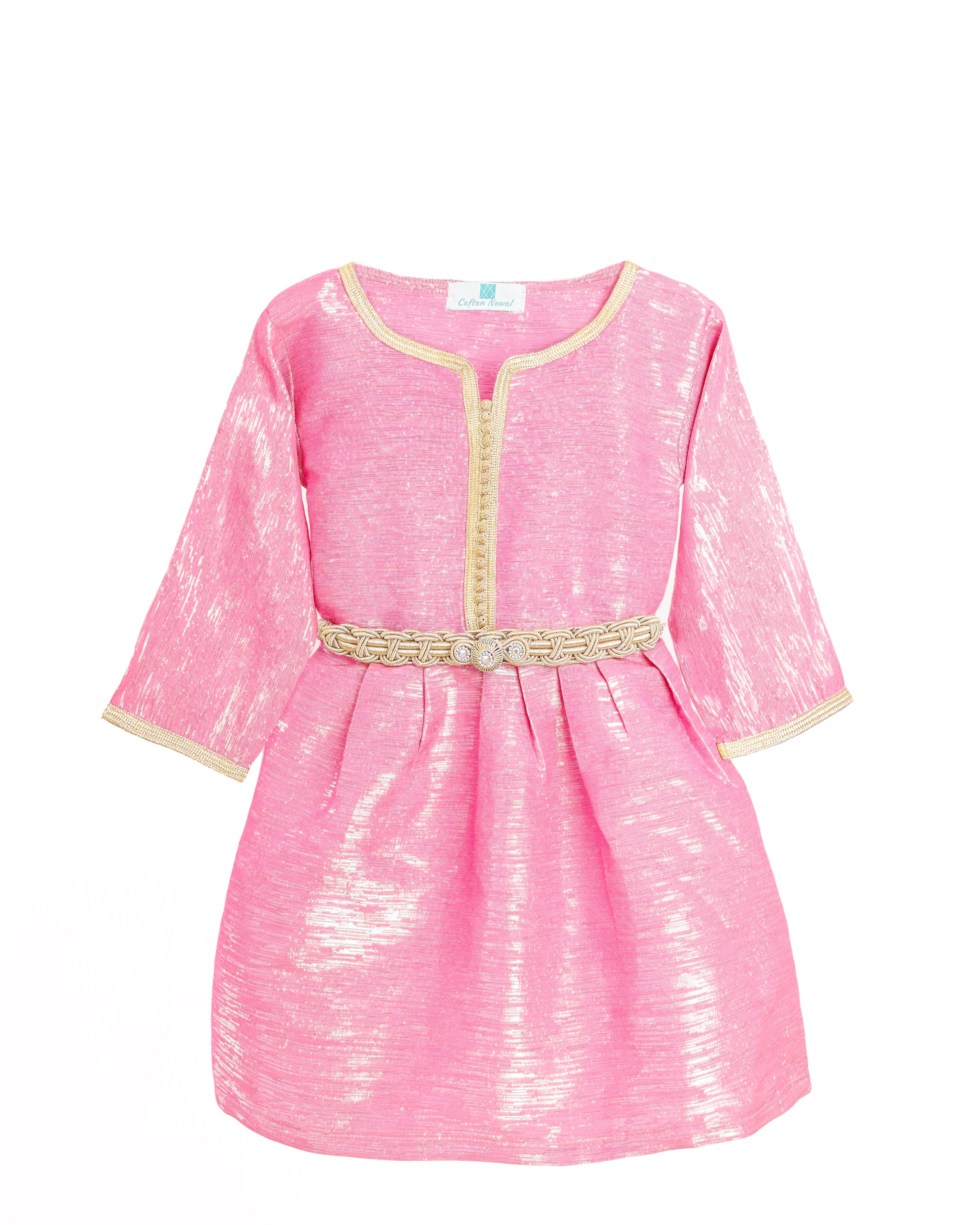 Caftan - Rose indien pour fille Thumbnail 2