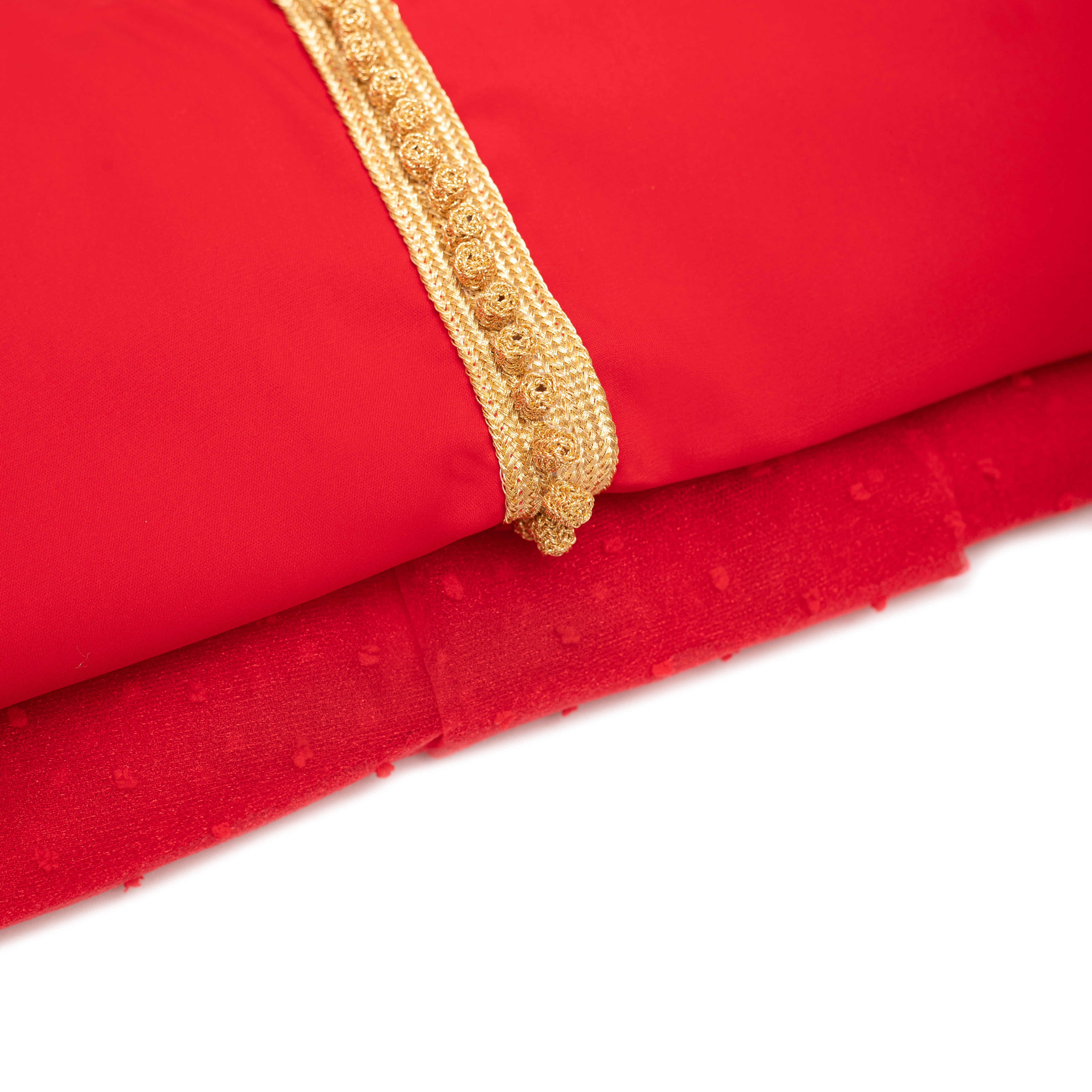 Caftan - Rouge à pois pour fille Thumbnail 5
