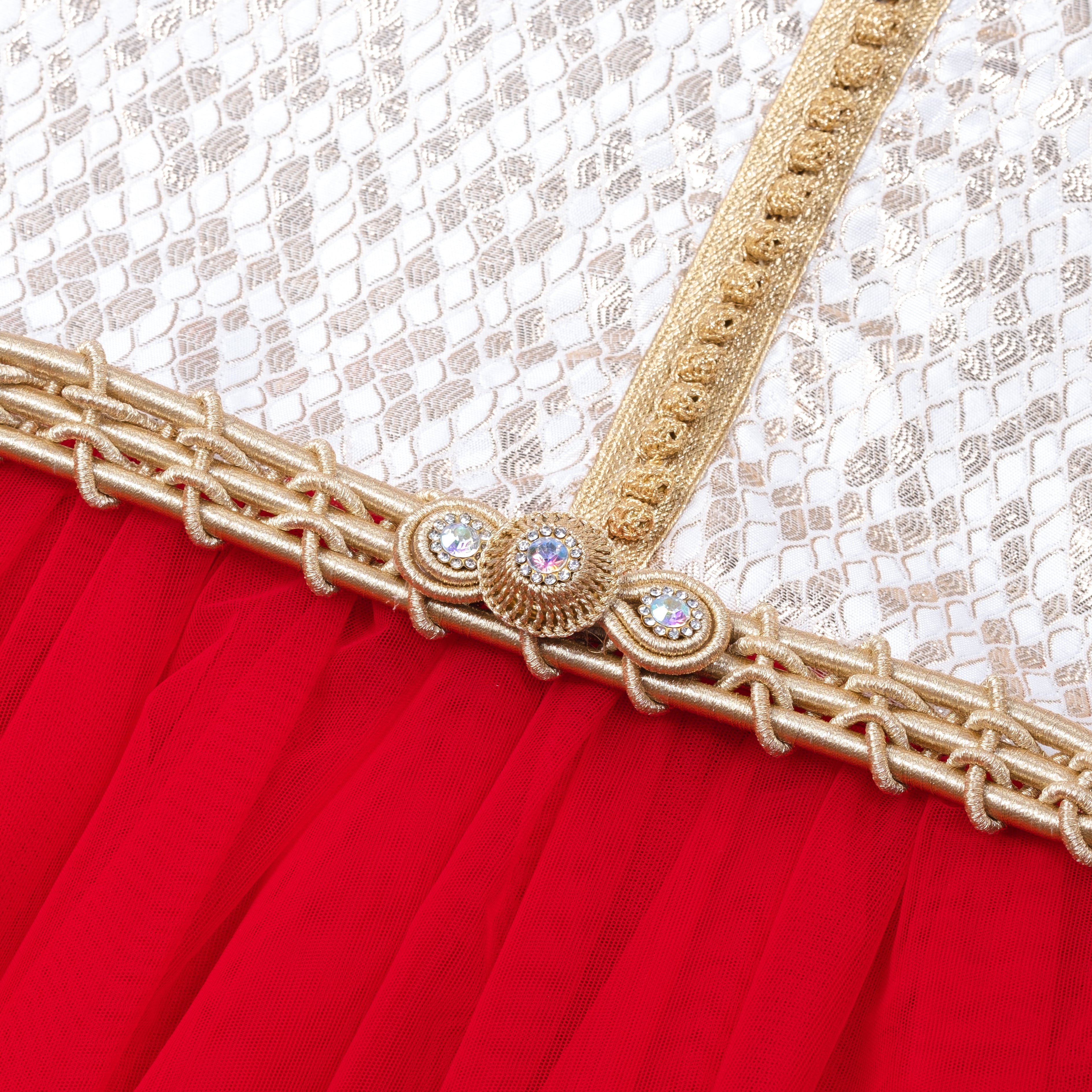 Caftan - Rouge cerise pour fille Thumbnail 3