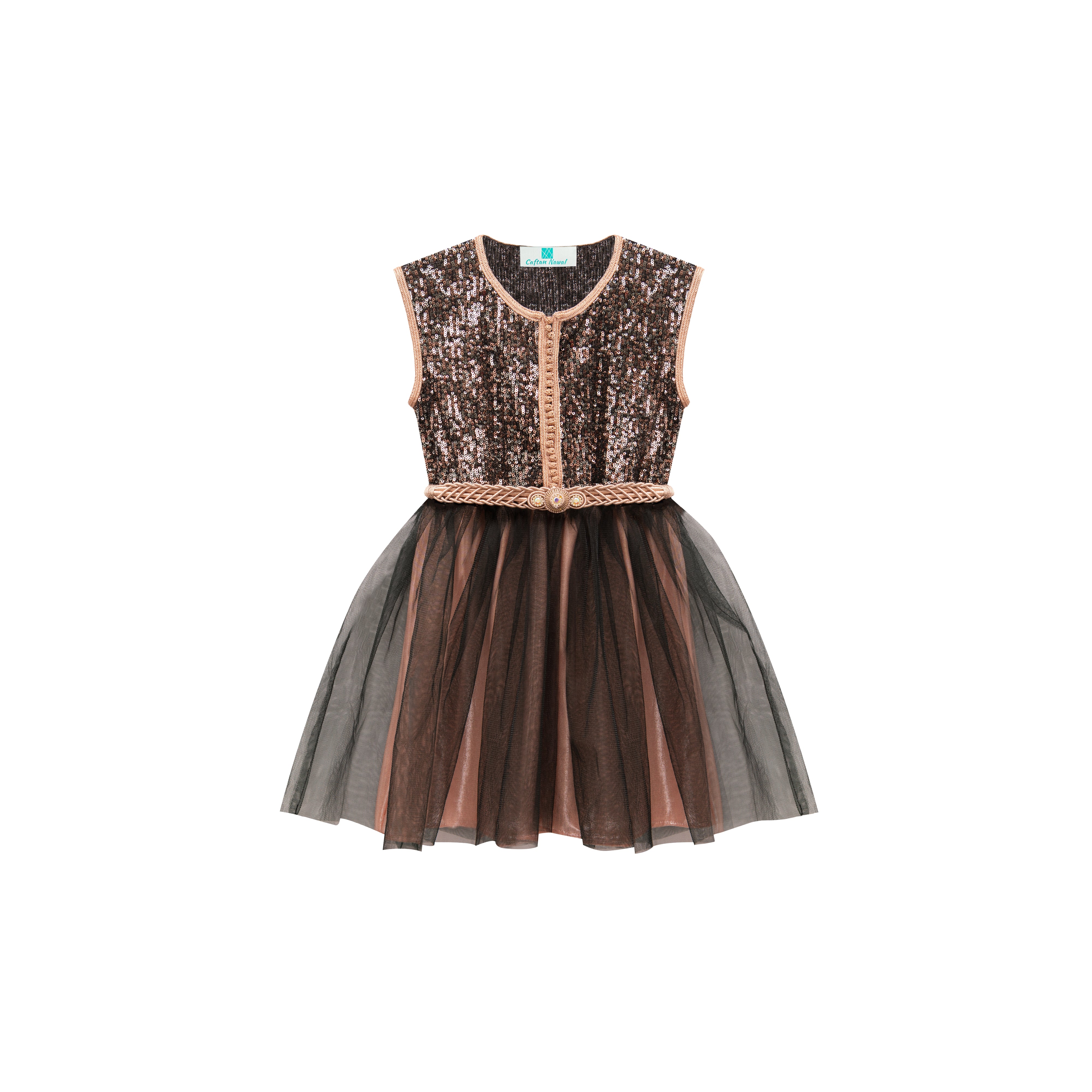 Caftan - Saumon Eclat pour fille Thumbnail 2