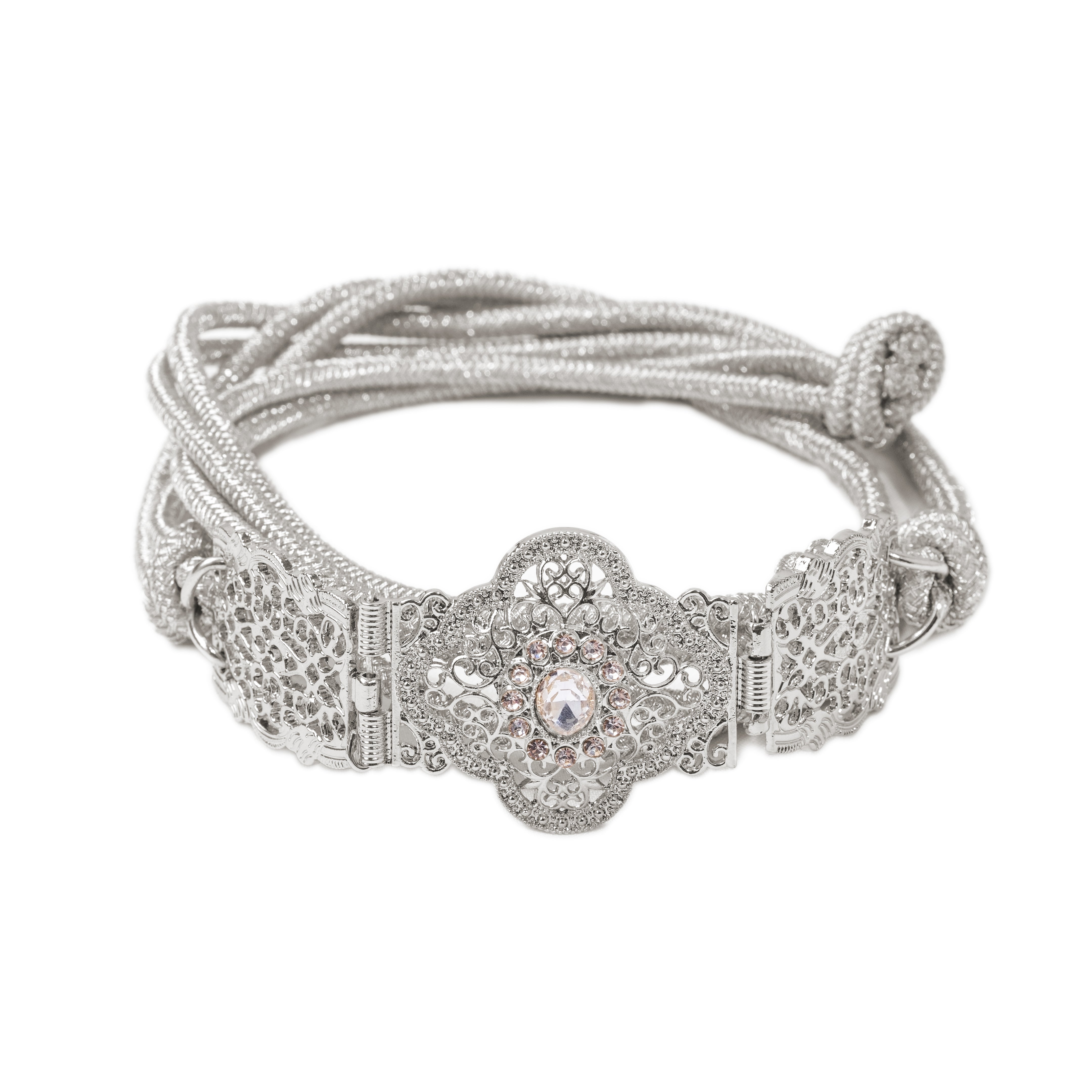 Ceinture - Mdamma Glamour Argentée — Haute Couture Marocaine Orabeldi