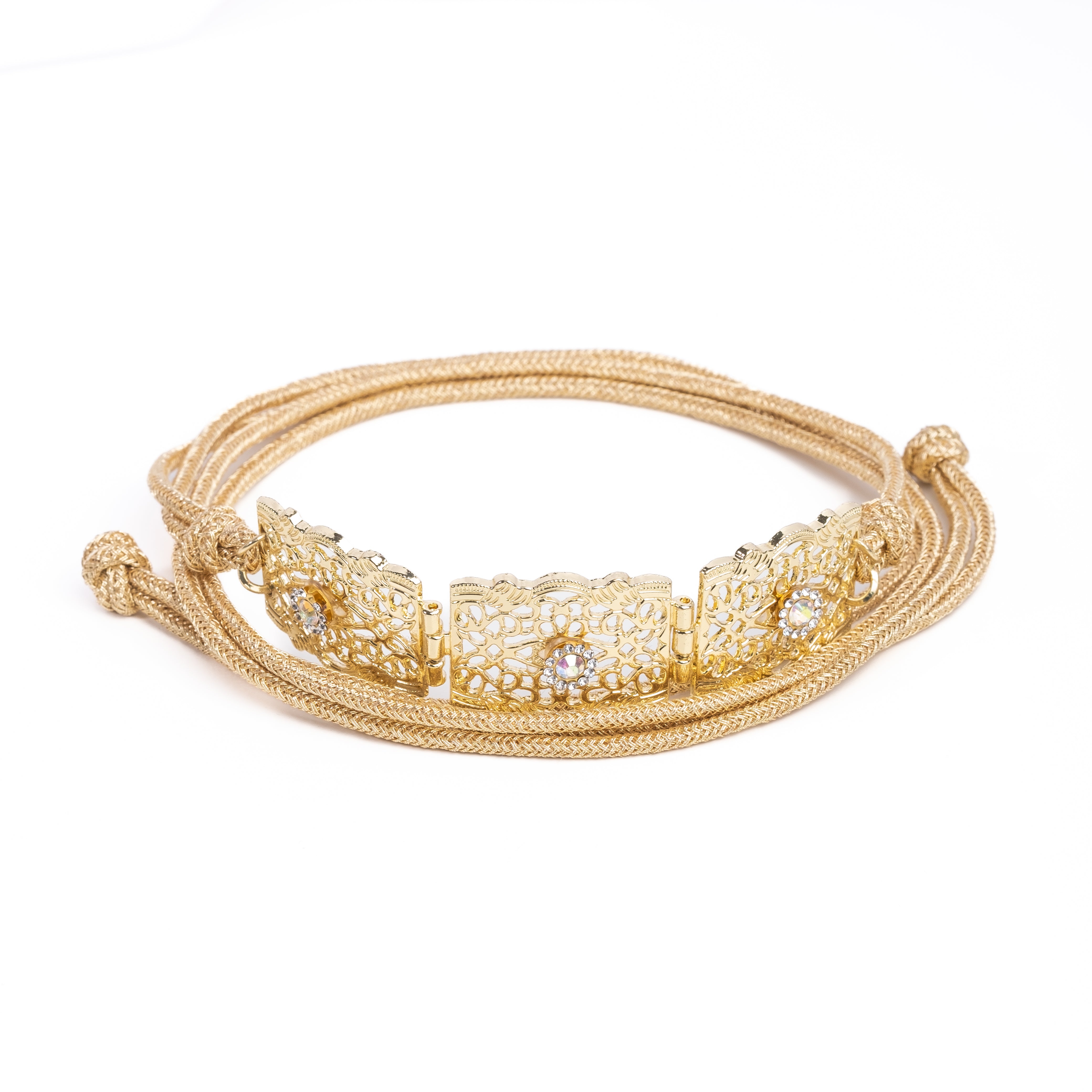 Ceinture - Mdamma Strass Dorée — Haute Couture Marocaine Orabeldi