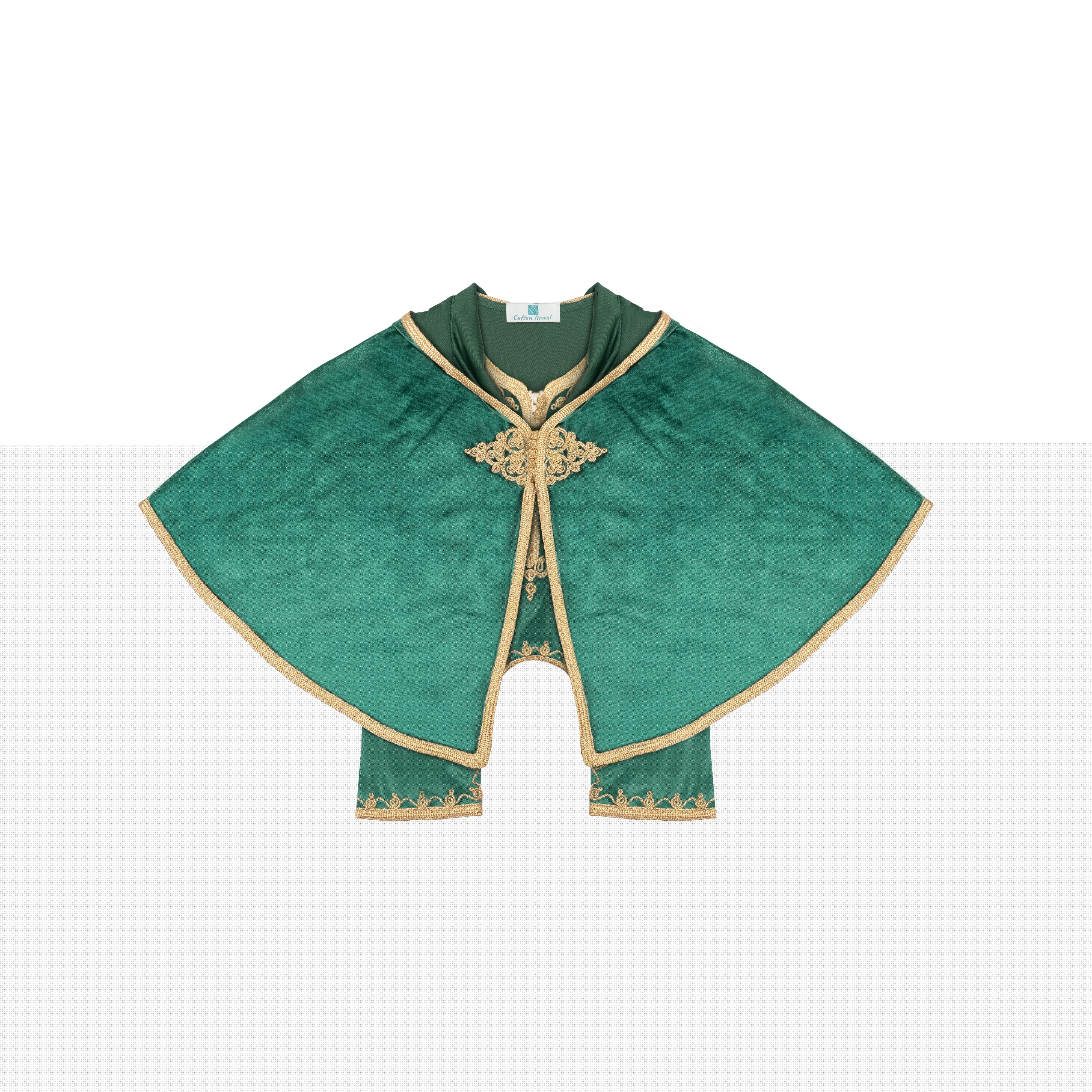 Grenouillère - Vert Royal pour bébé Thumbnail 2