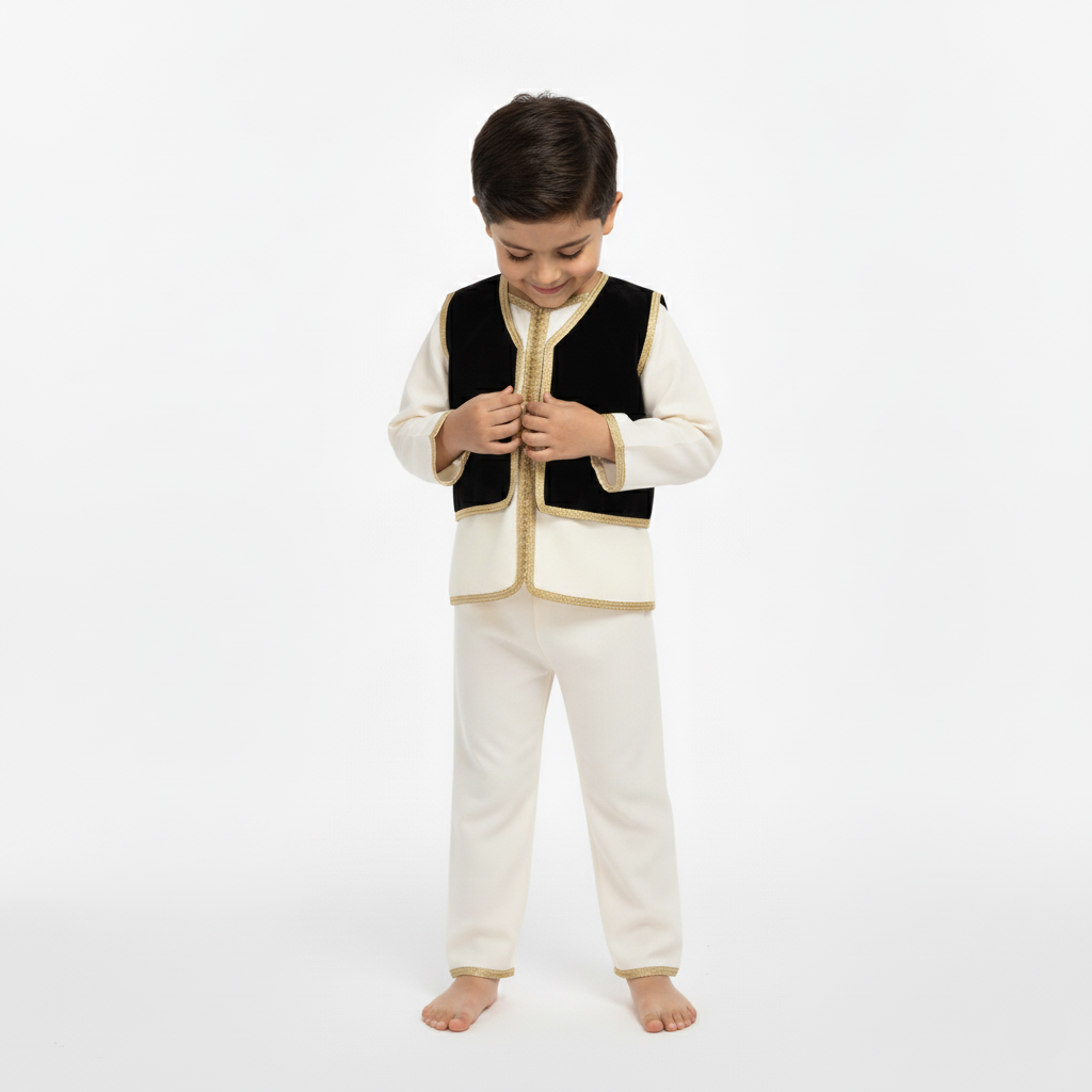 Jabador - Black pour garçon — Haute Couture Marocaine Orabeldi