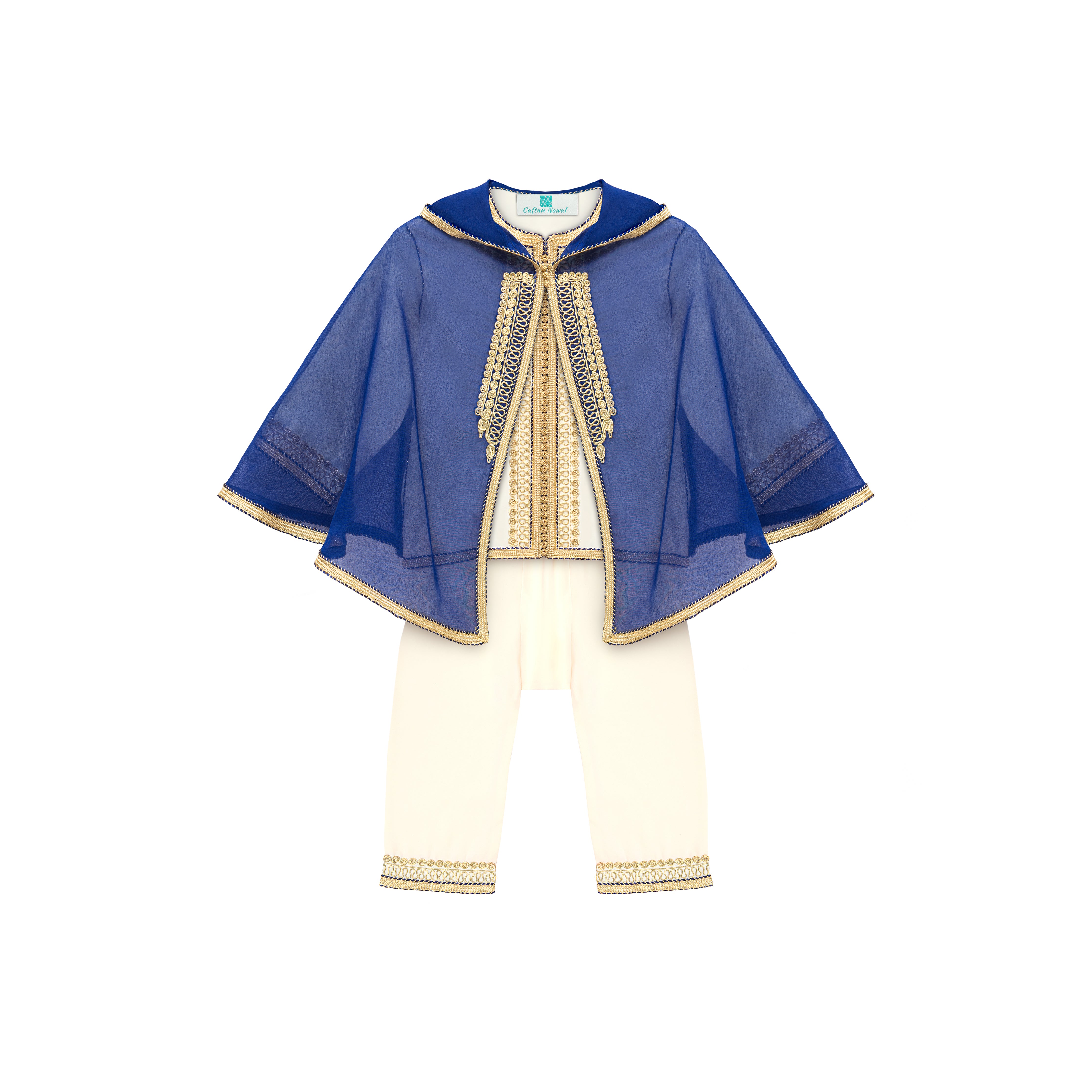 Jabador - Bleu pour enfant — Haute Couture Marocaine Orabeldi