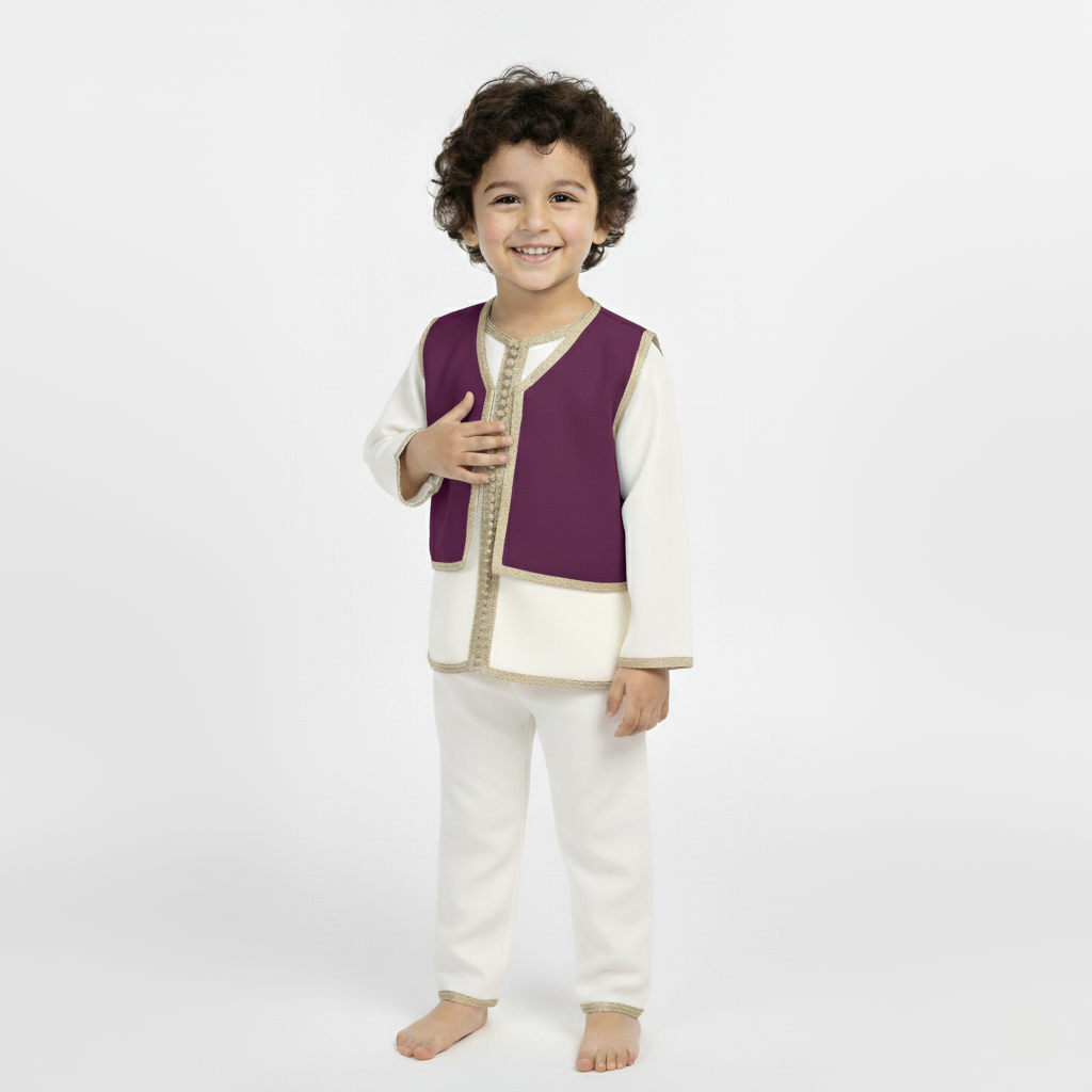 Jabador - Dark Violet pour garçon — Haute Couture Marocaine Orabeldi