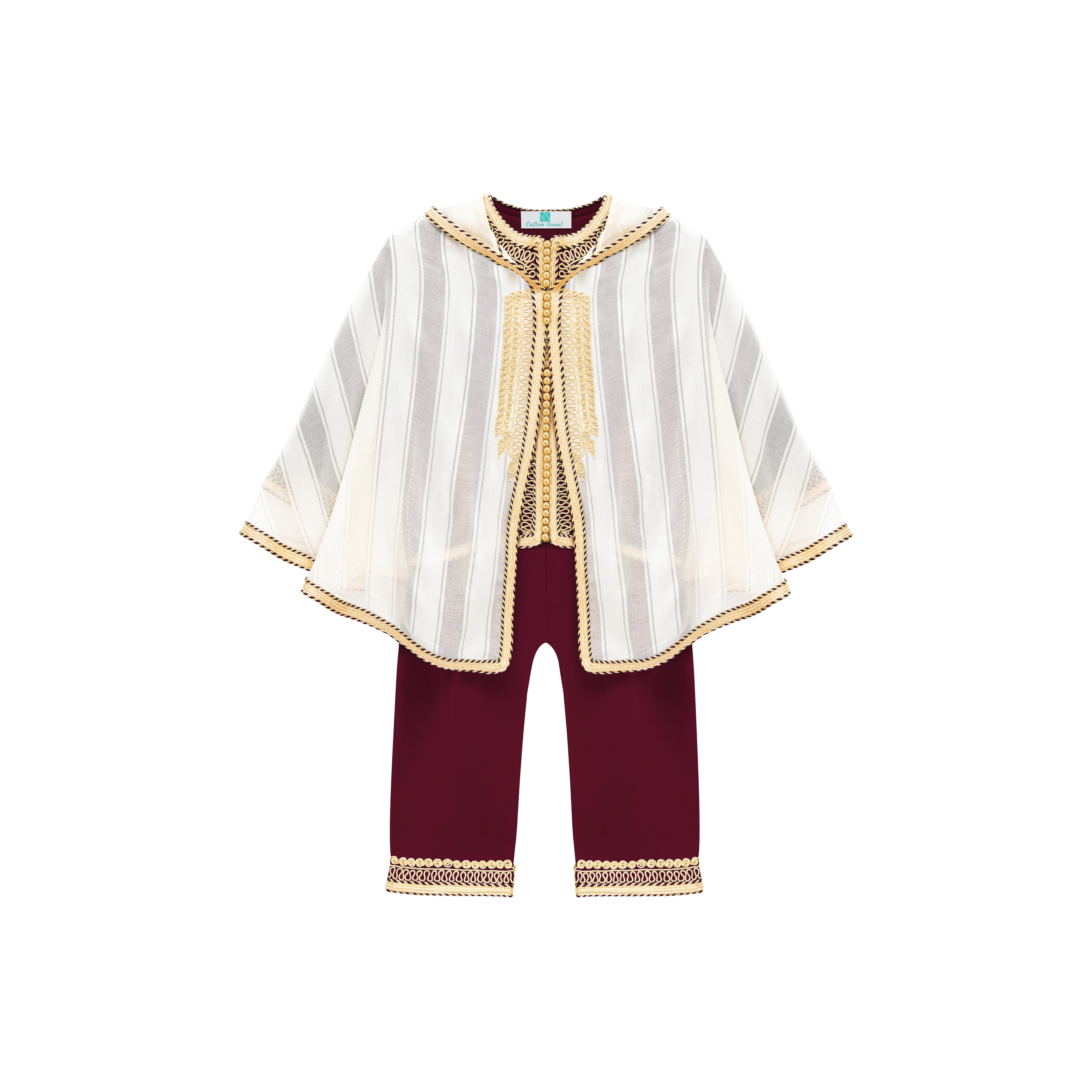 Jabador - Grenat pour enfant — Haute Couture Marocaine Orabeldi