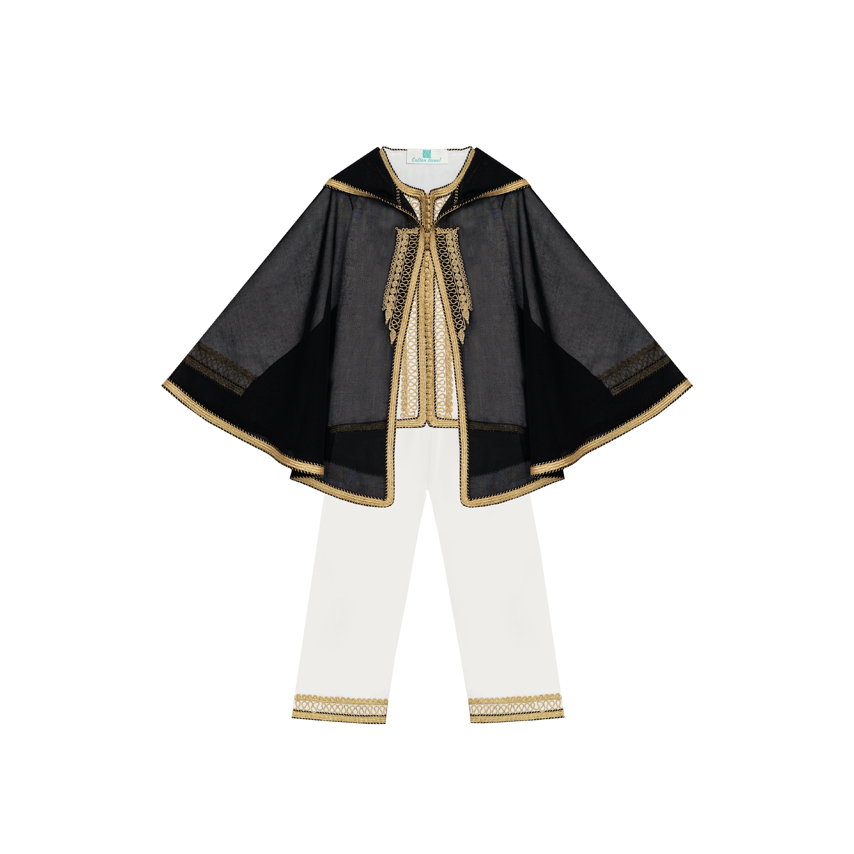 Jabador - Noir pour enfant — Haute Couture Marocaine Orabeldi