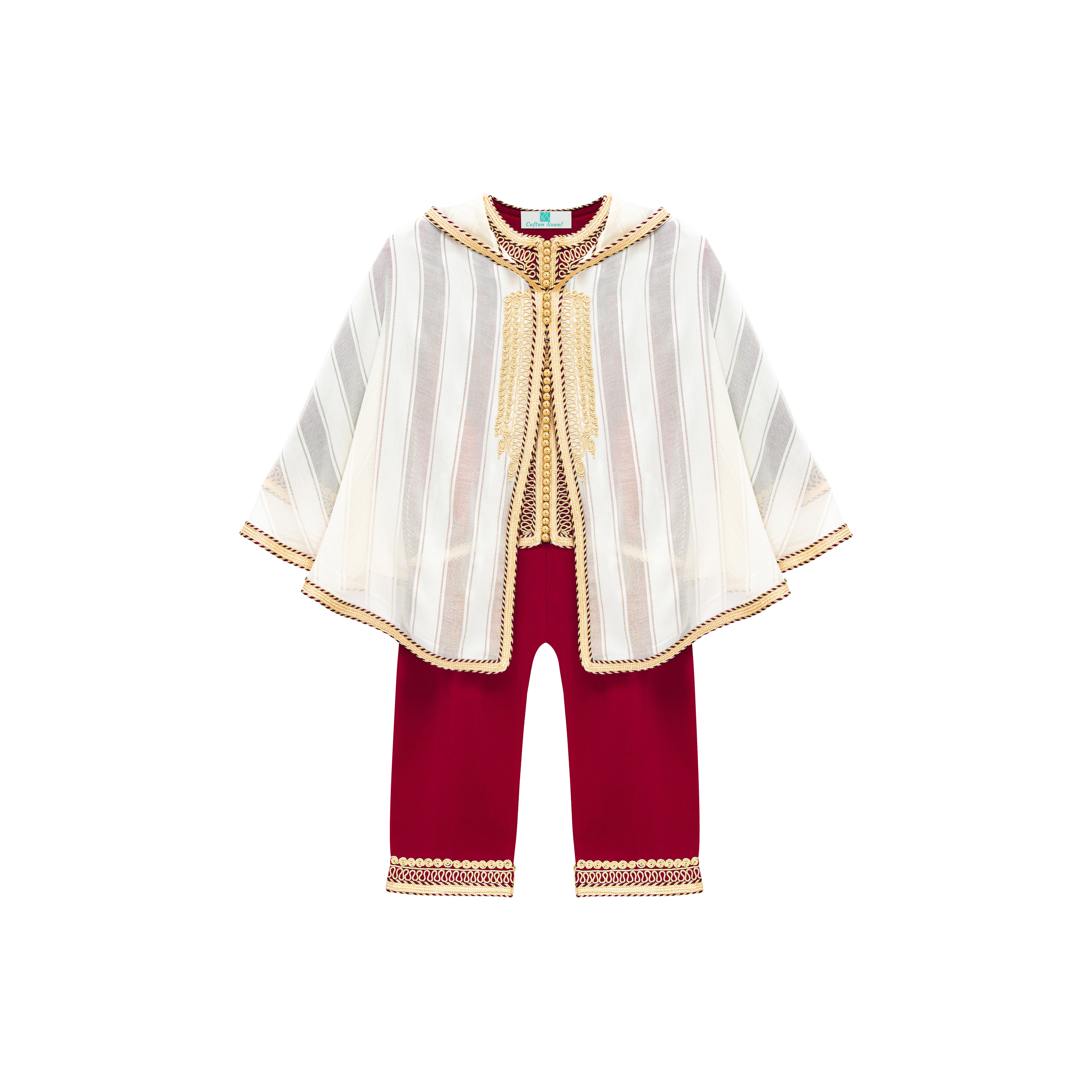 Jabador - Rouge pour enfant — Haute Couture Marocaine Orabeldi
