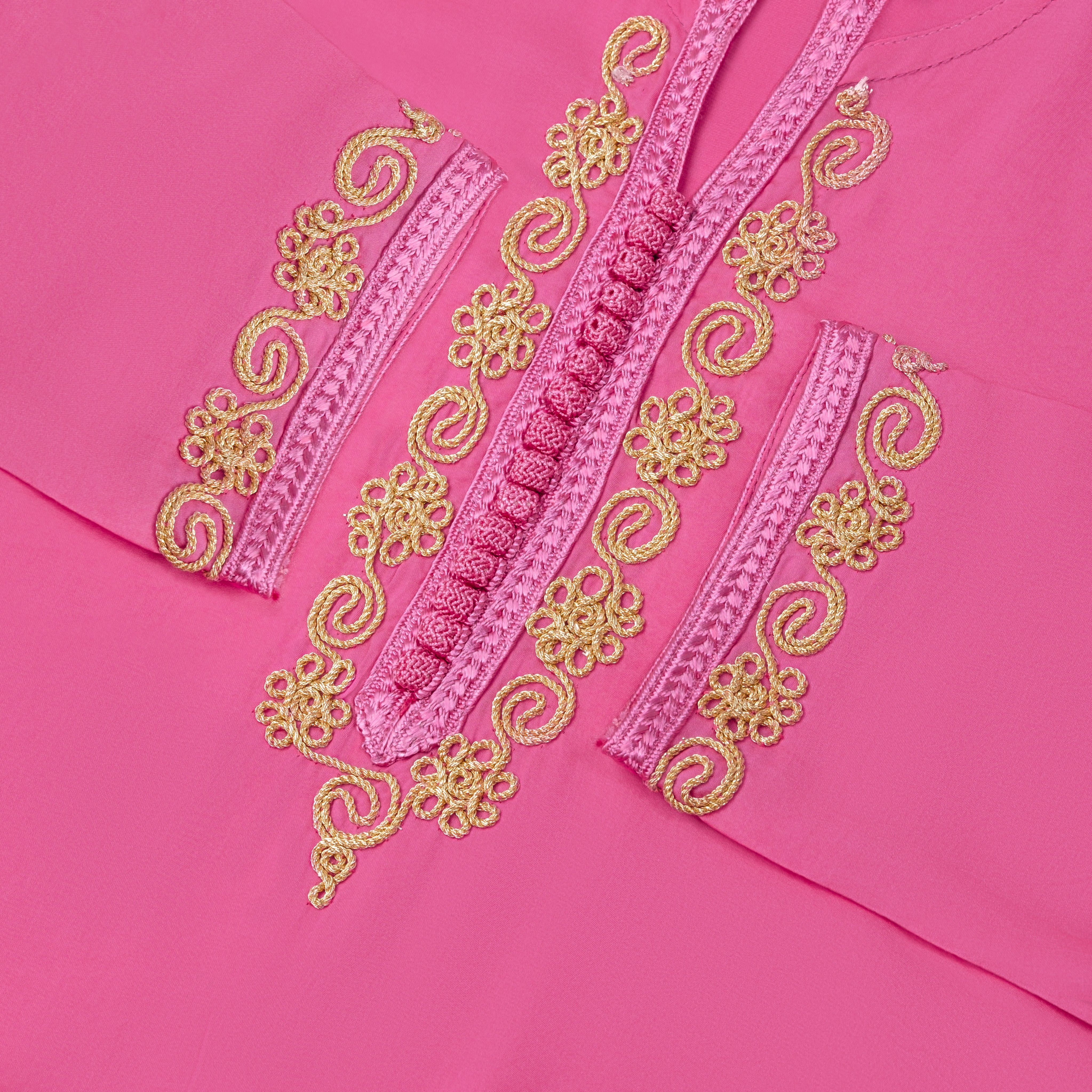 Jellaba Rose pour fille Thumbnail 3