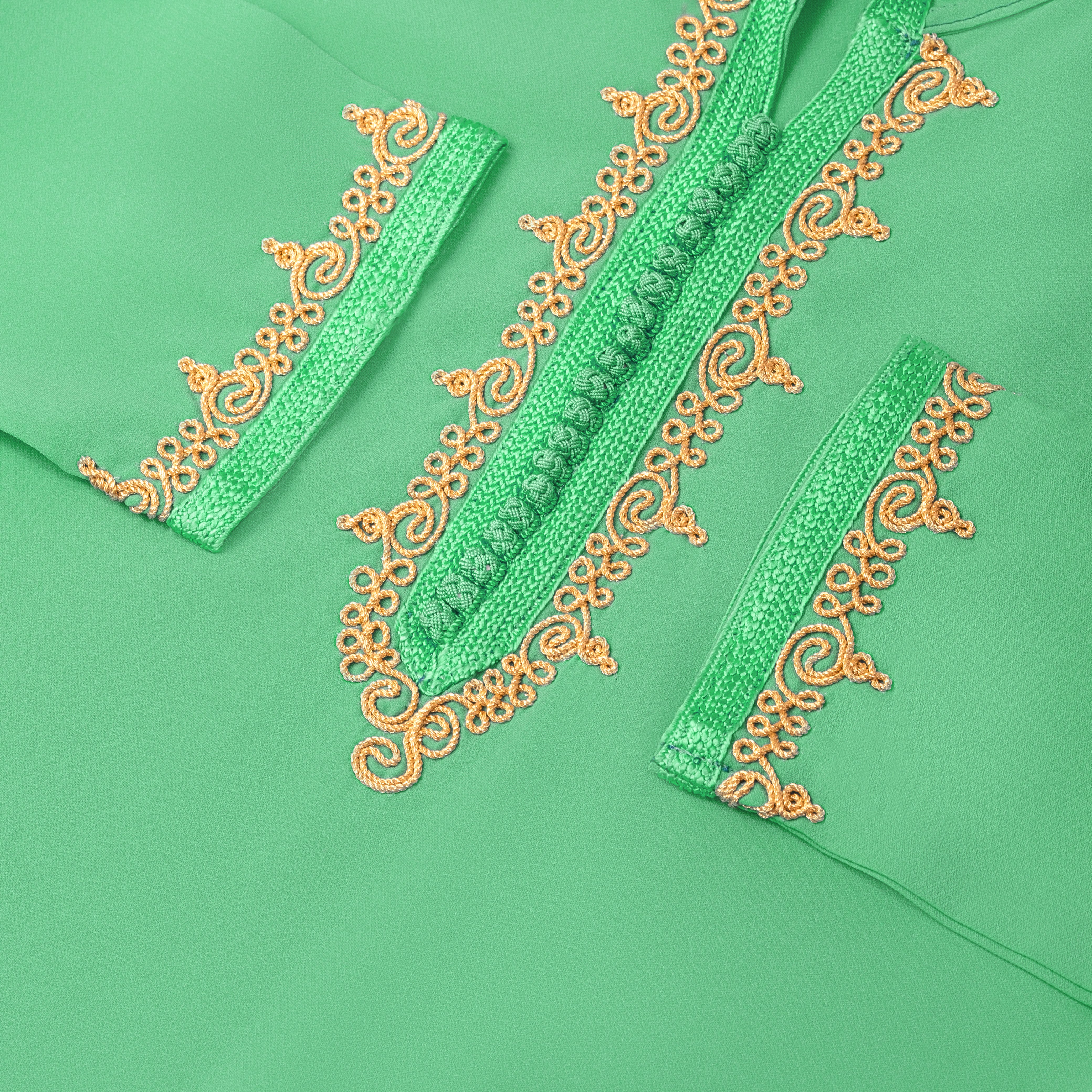 Jellaba Vert Paris pour fille Thumbnail 3