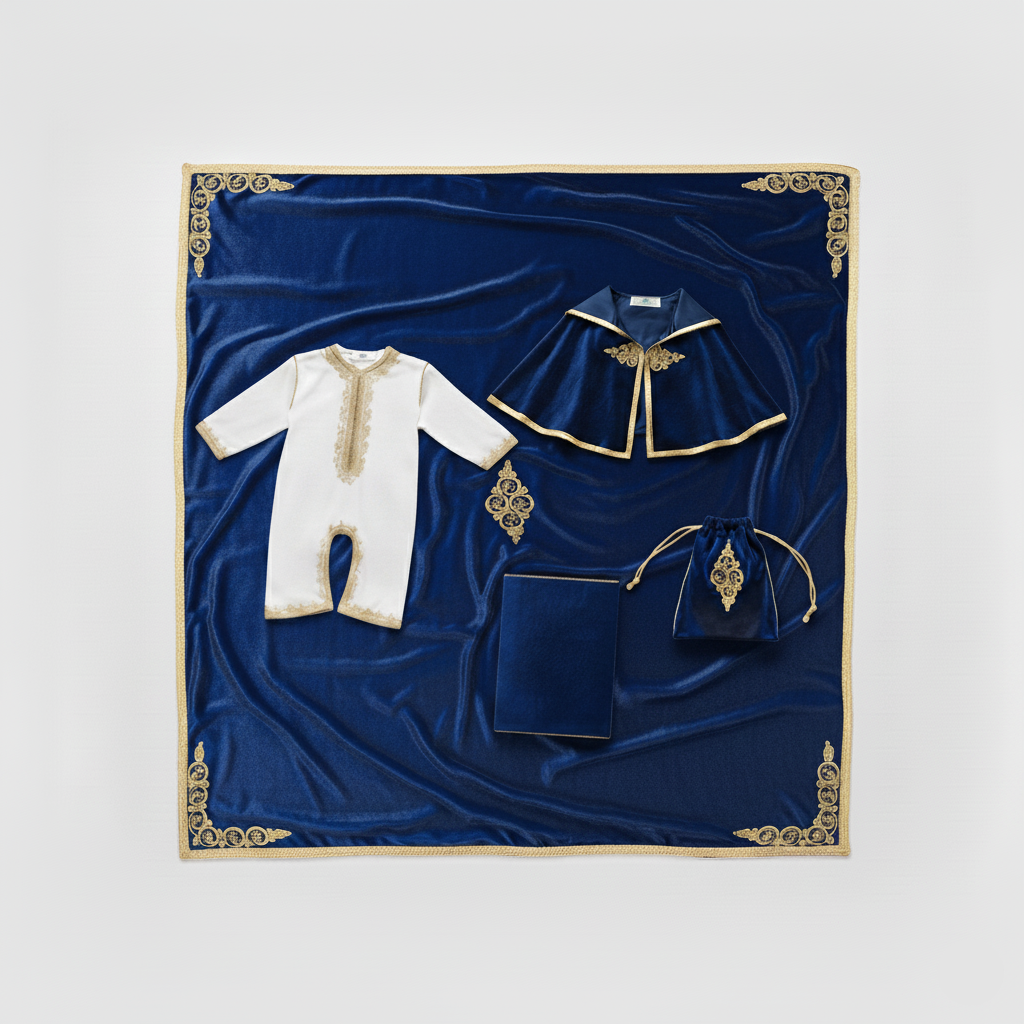 Pack Bleu Royal pour Bébé — Haute Couture Marocaine Orabeldi