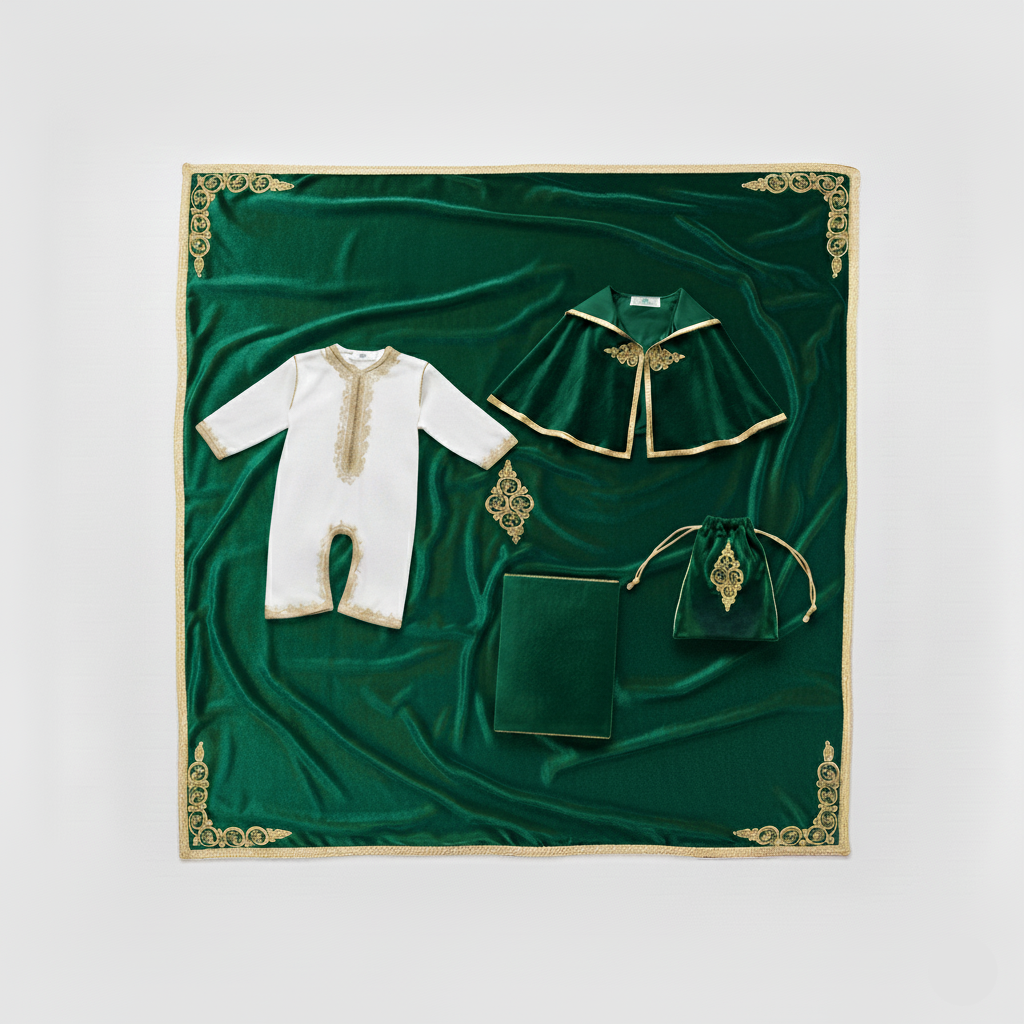 Pack Vert Royal pour Bébé — Haute Couture Marocaine Orabeldi