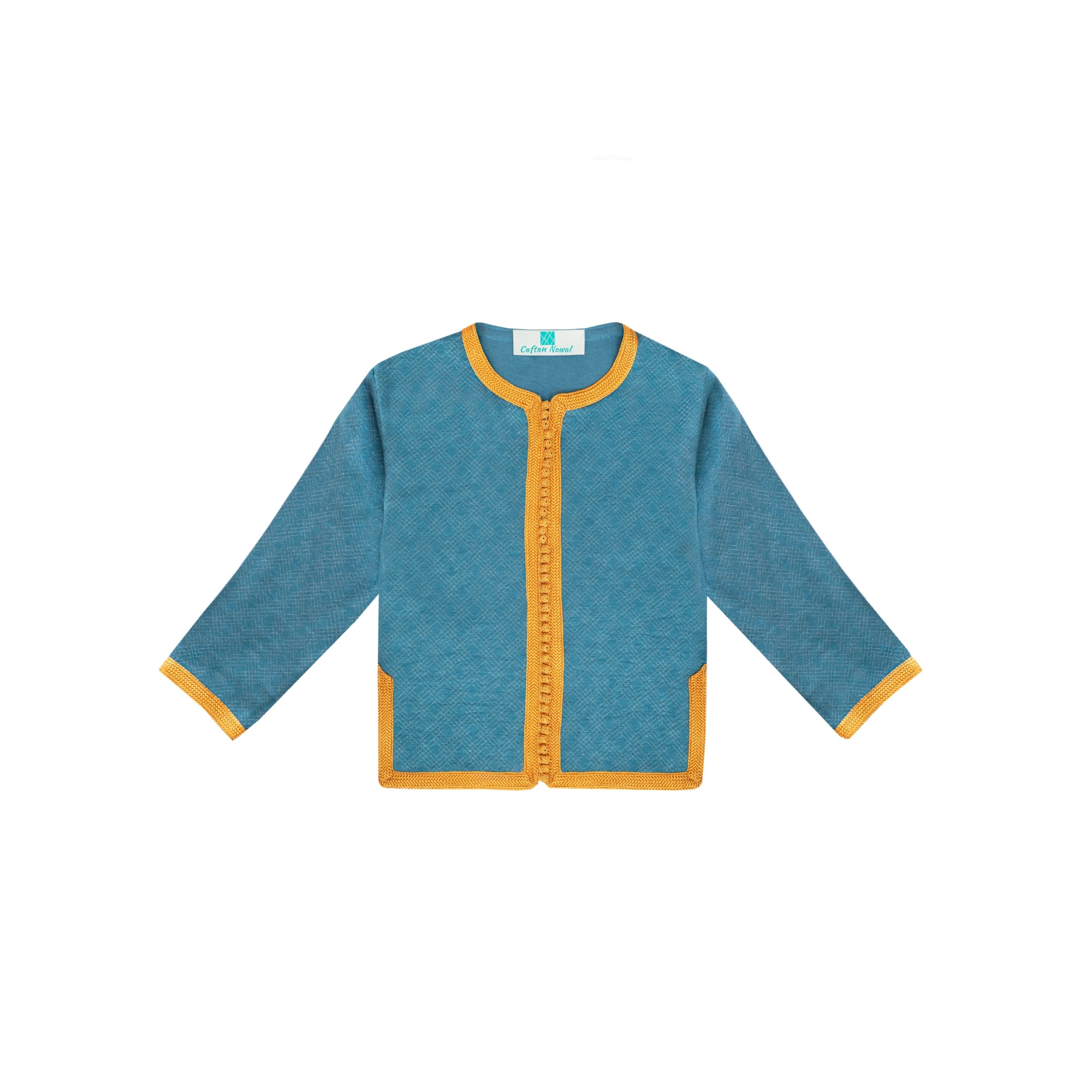 Tunique - Bleu Sigma pour enfant — Haute Couture Marocaine Orabeldi