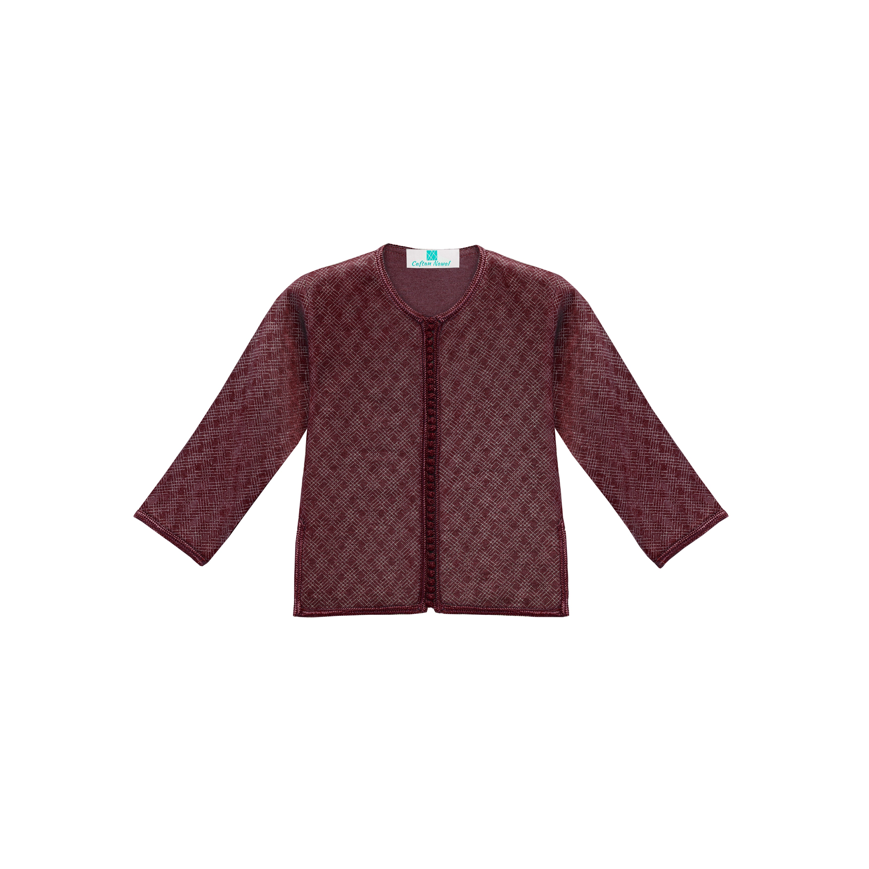 Tunique - Bordeaux pour enfant — Haute Couture Marocaine Orabeldi