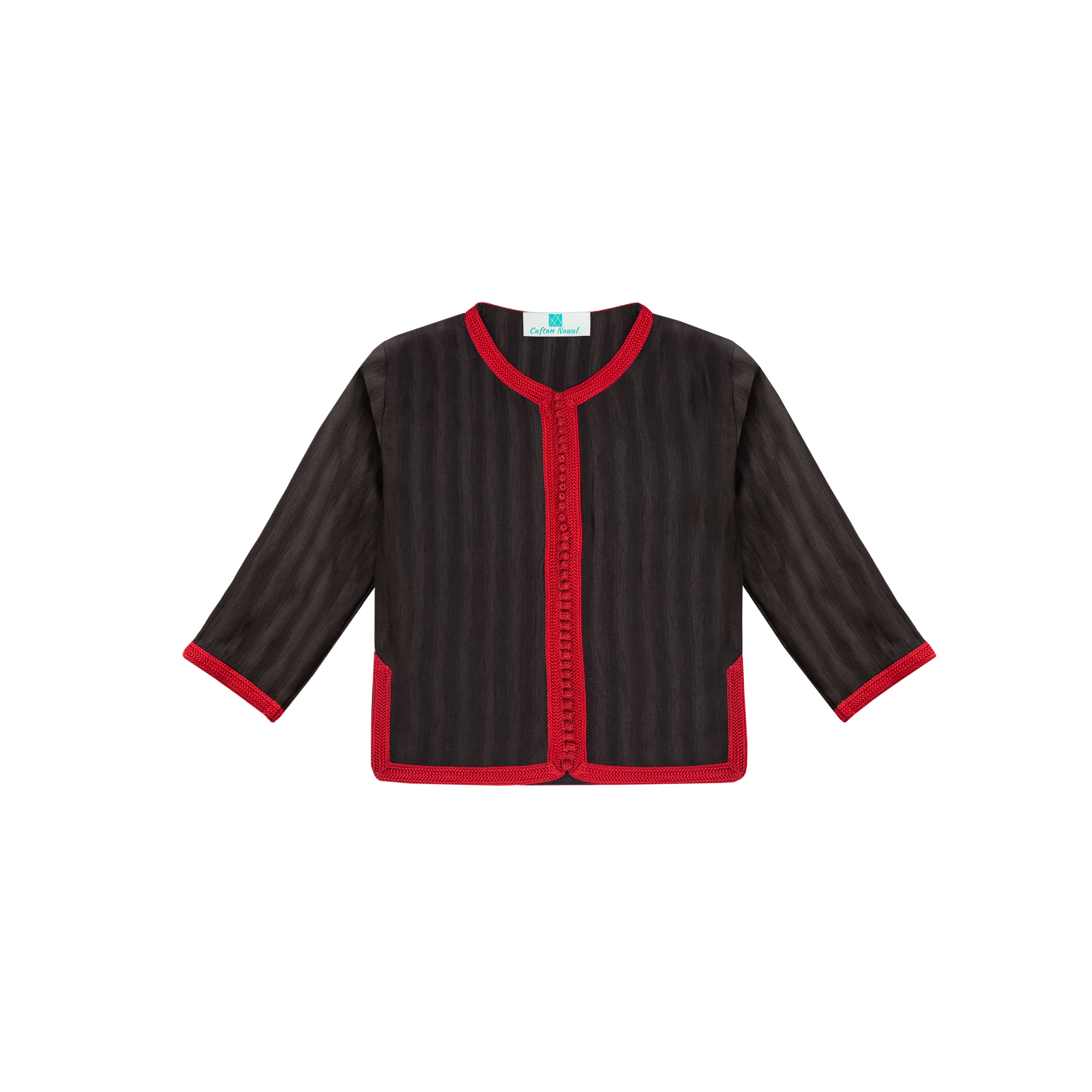 Tunique - Noir Eclipse pour enfant — Haute Couture Marocaine Orabeldi