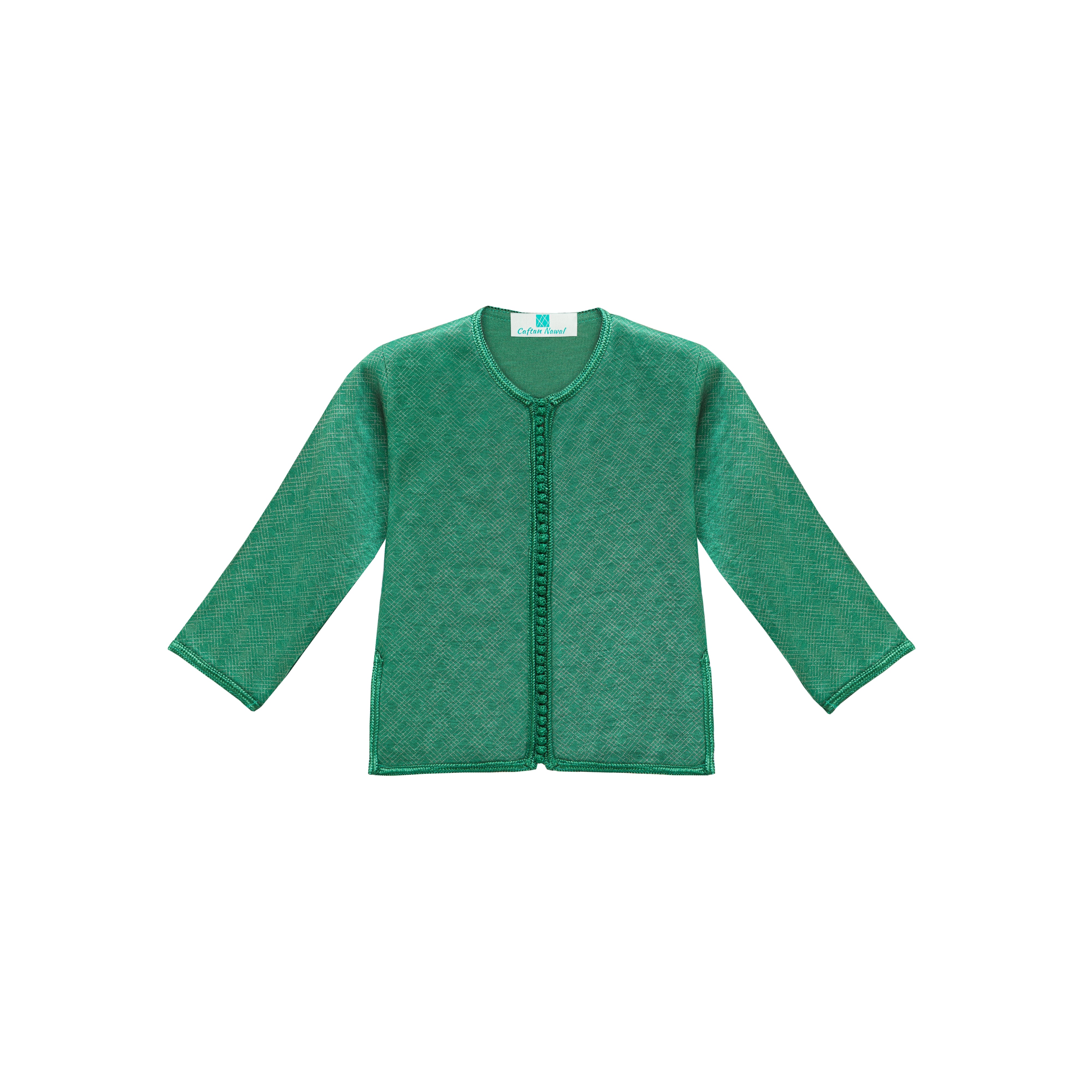 Tunique - Vert Emeraude pour enfant — Haute Couture Marocaine Orabeldi